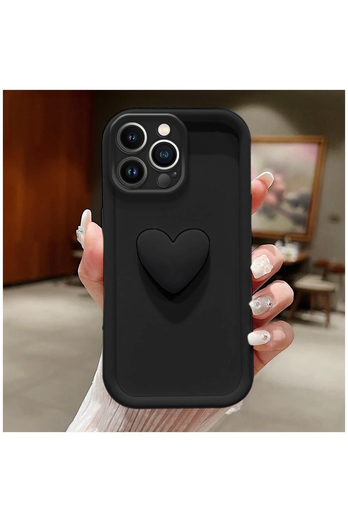 Apple iPhone 16 Pro Max Uyumlu Kılıf Zebana Amour Silikon Kılıf Krem Rengi