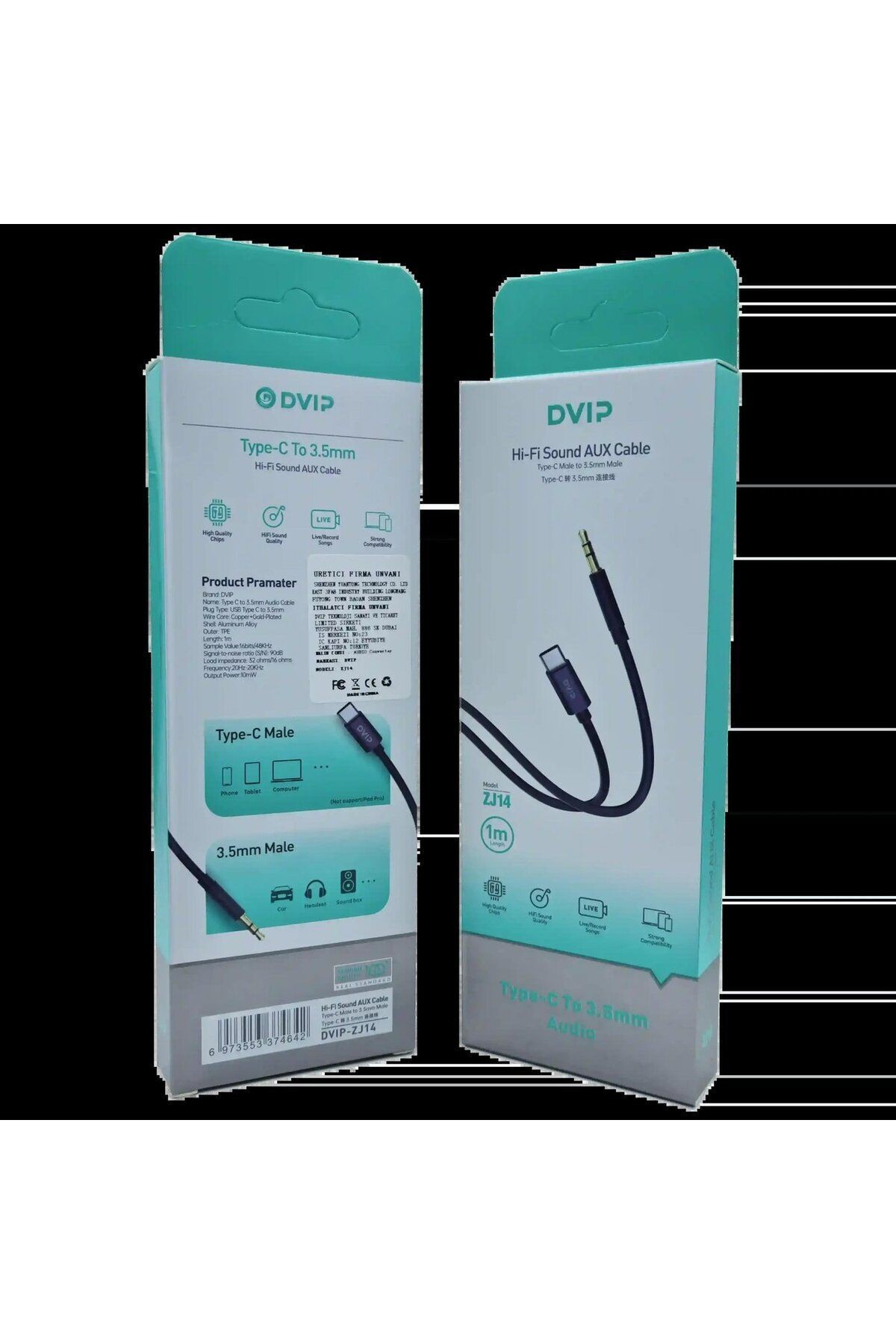 1 Metre Aux Çevirici Type-c Dönüştürücü DVİP ZJ14