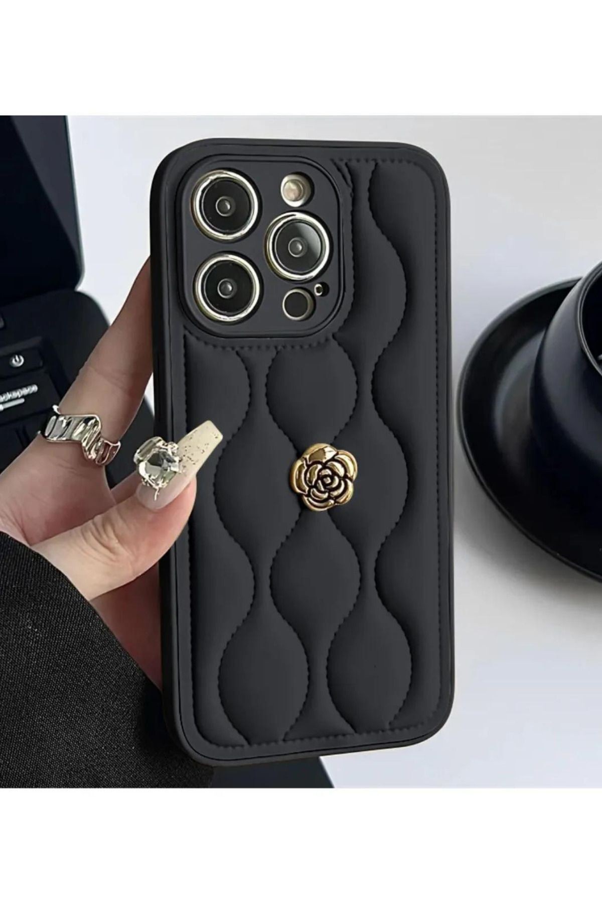 iPhone 14 Pro Uyumlu Kılıf Deri Kılıf Yanları Silikon Kapak