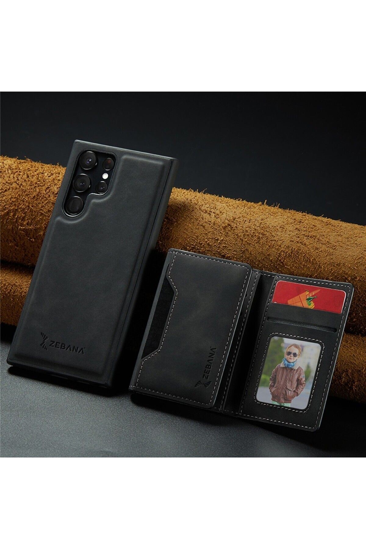 Samsung-Galaxy S24 Zebana 2in1 Elite Class Cüzdanlı Deri Kılıf