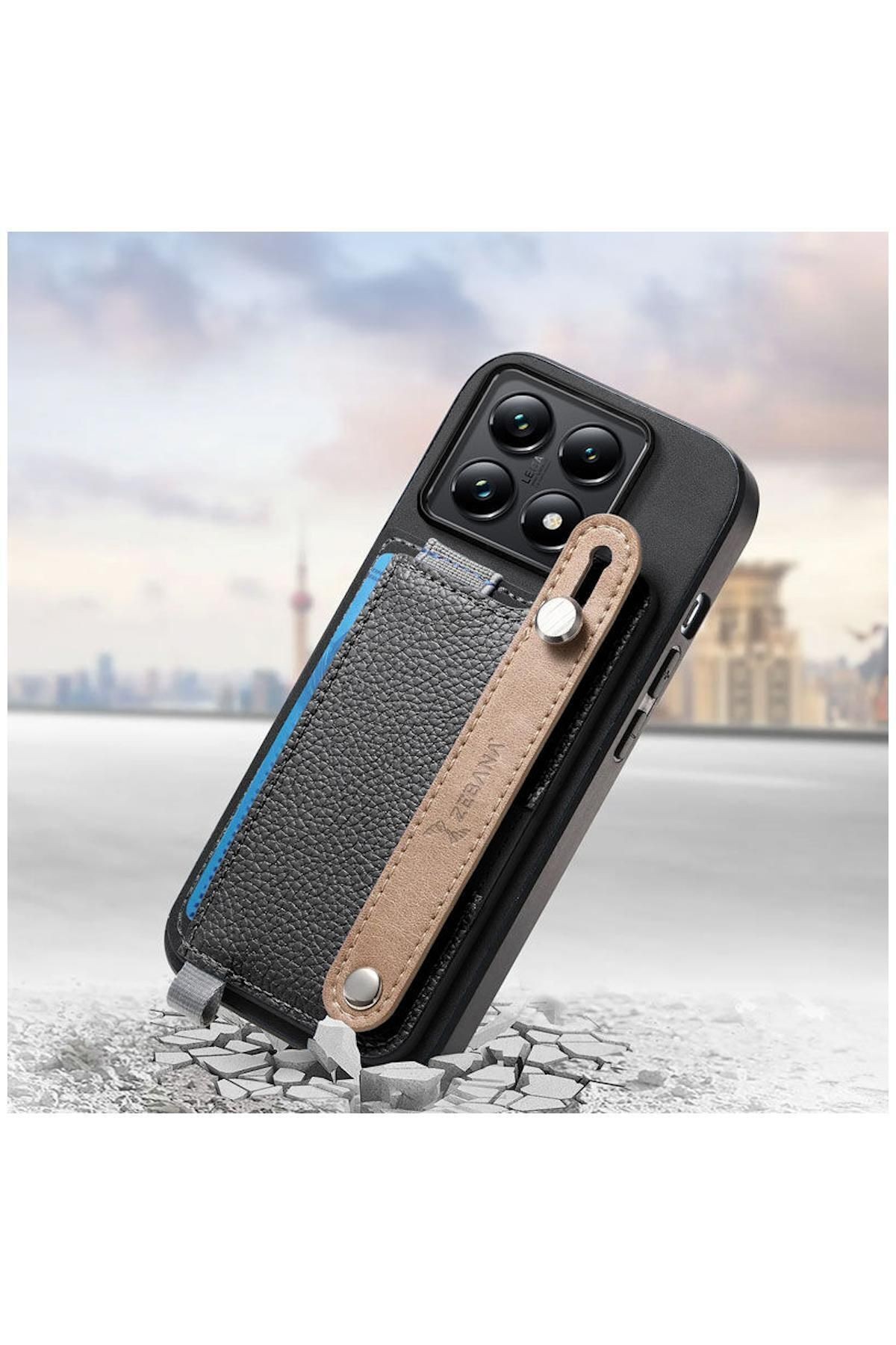 Xiaomi Mi 14t Uyumlu Kılıf 2in1 Kartlıklı Best Deri Kılıf Siyah