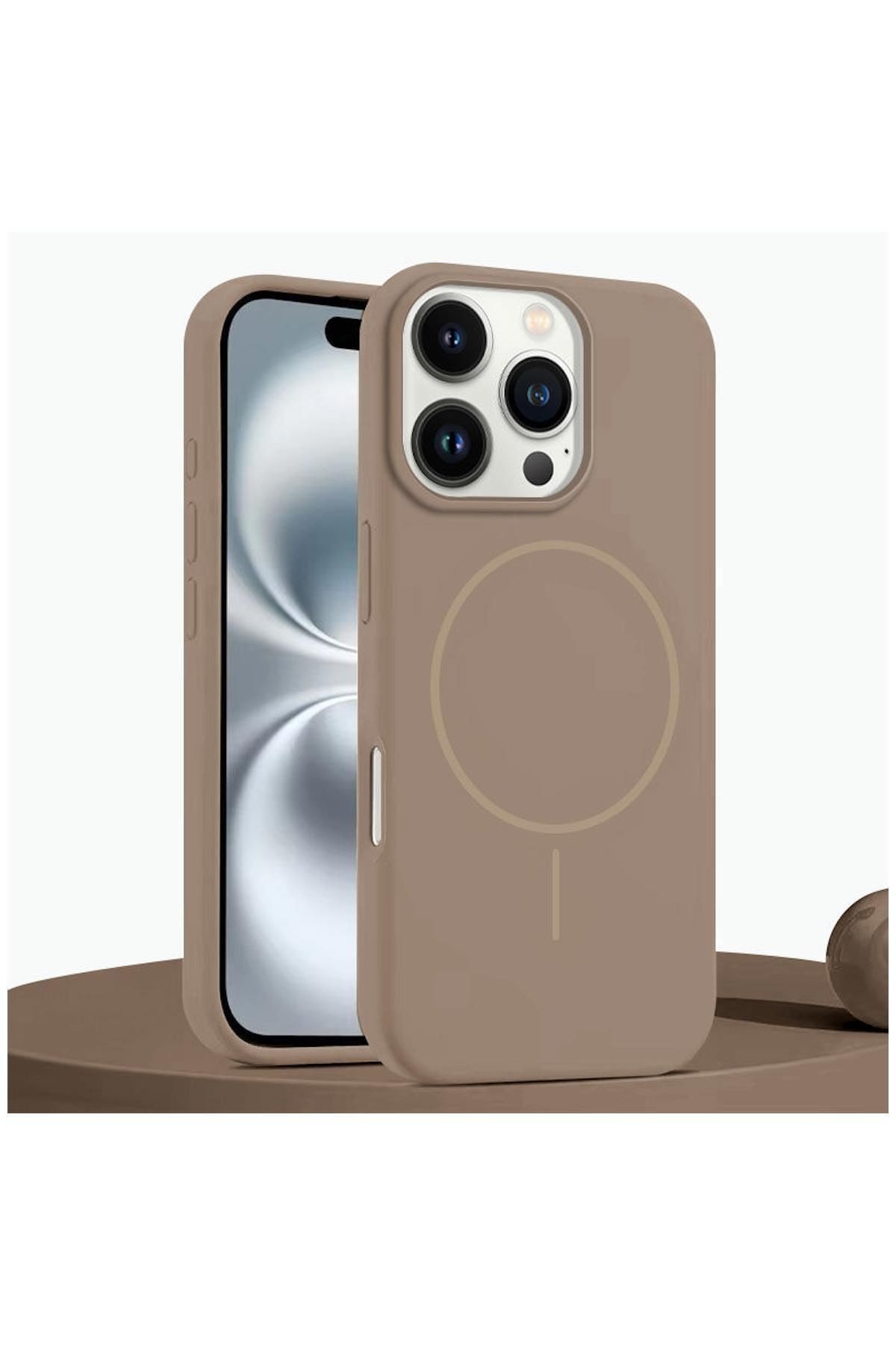 Apple Iphone 16 Pro Max Uyumlu Kılıf Liquid Soft Silikon Kılıf (KABLOSUZ ŞARJ DESTEKLİ)