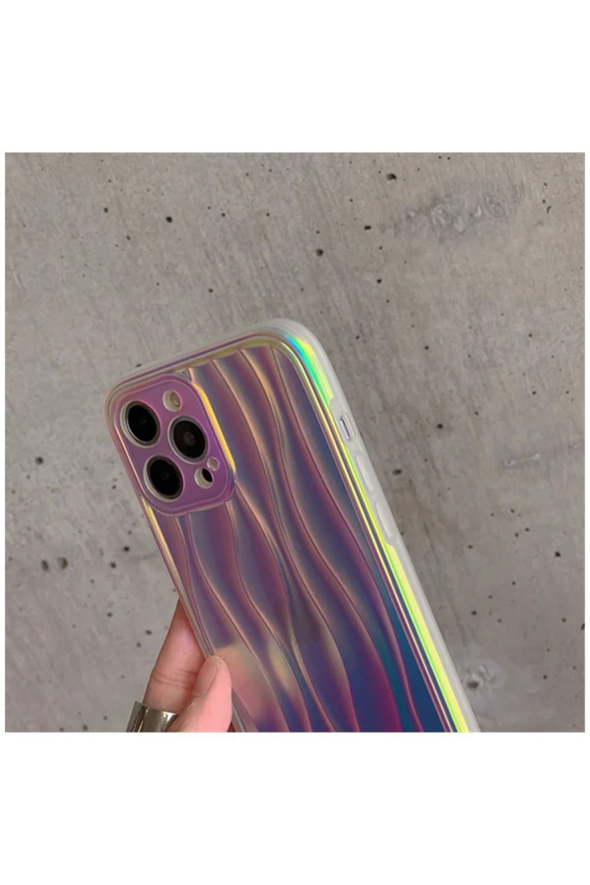 Apple iPhone 15 Pro Max Uyumlu Kılıf Zebana Line Art Silikon Kılıf Gri
