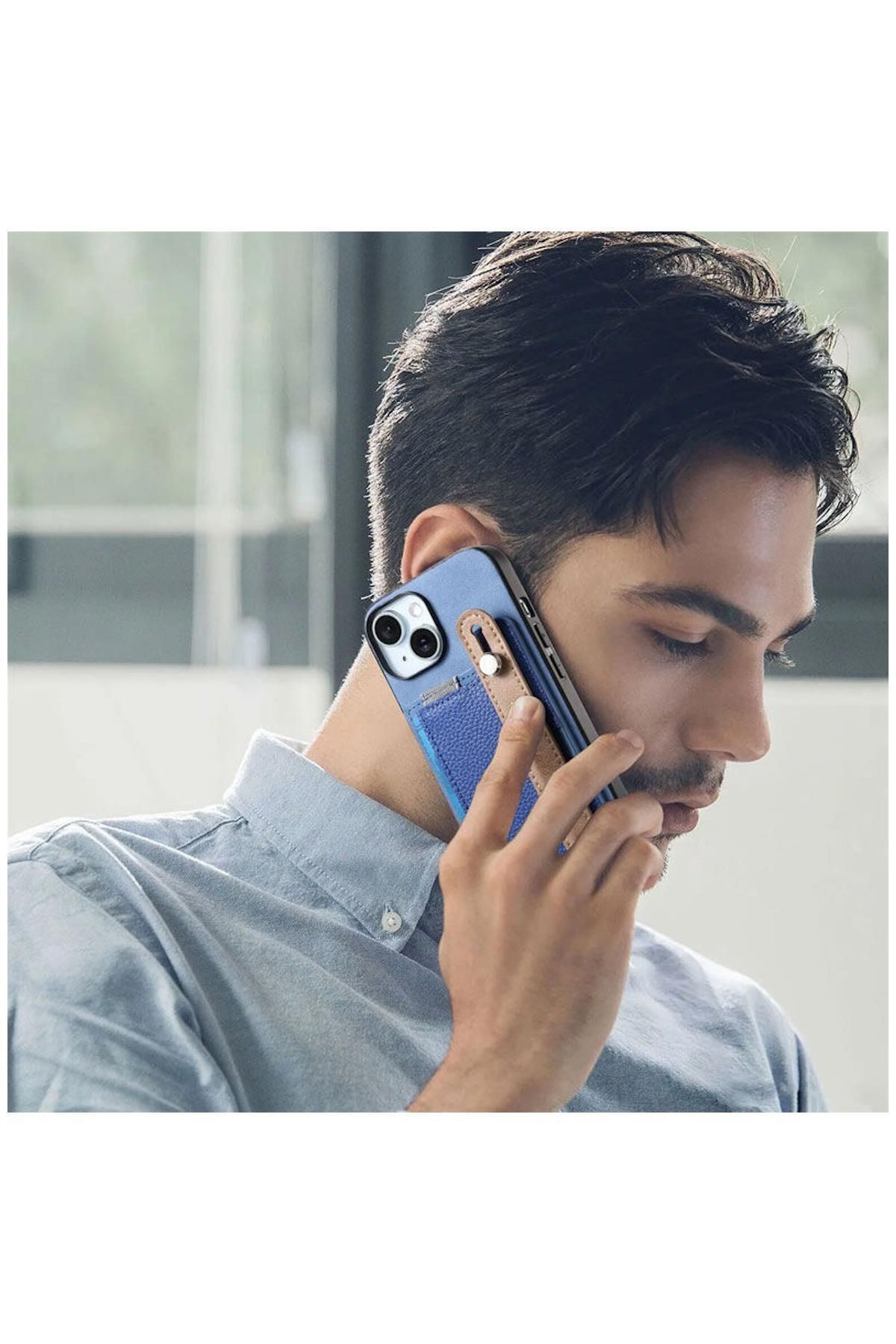 Apple Iphone 14 Pro Max Uyumlu Kılıf 2in1 Kartlıklı Best Deri Kılıf Kahverengi