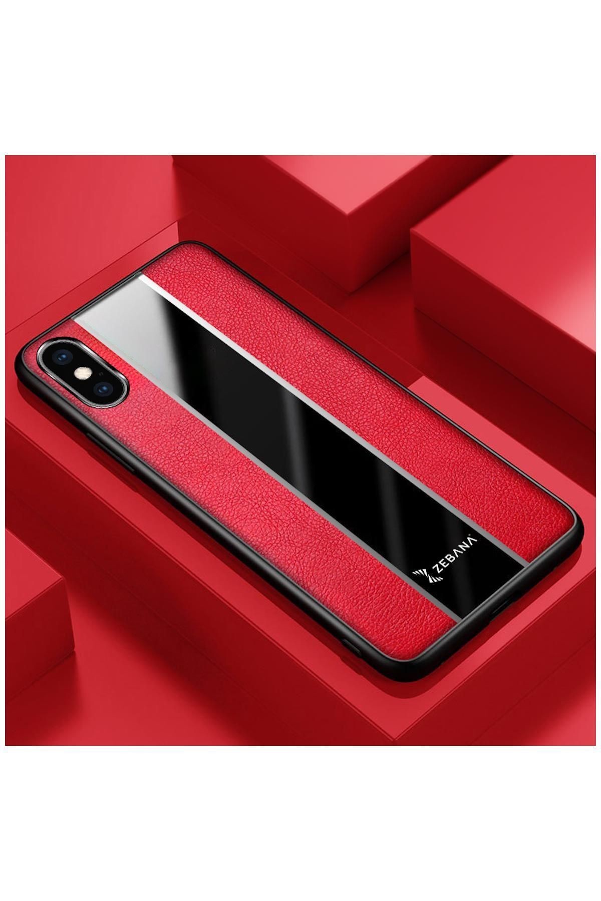 Apple Iphone X Uyumlu Kılıf Zebana Premium Deri Kılıf Kahverengi