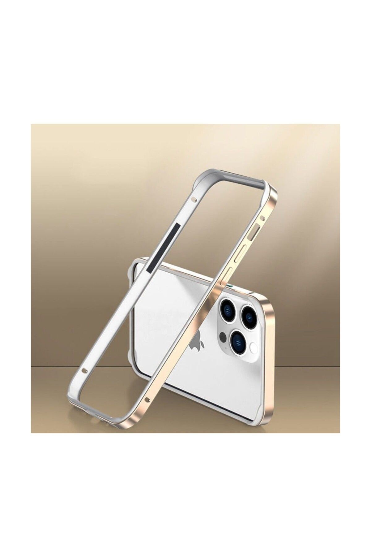 iPhone 13 Pro Max Uyumlu Zebana Anti-Drop Metal Çerçeve