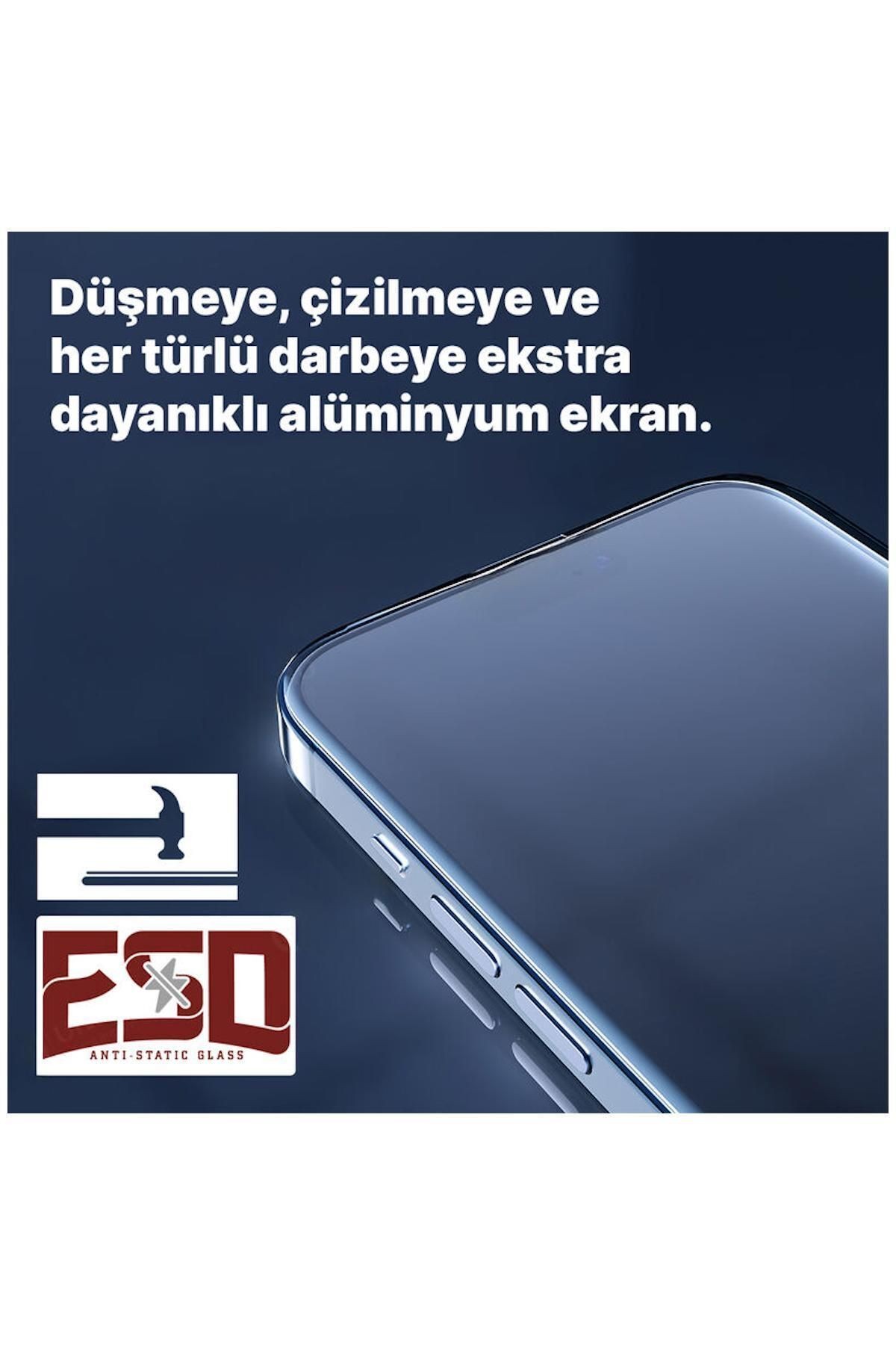 Apple iPhone 16 Pro Uyumlu Zebana Kolay Takma Aparatlı Hayalet Cam Ekran Koruyucu Siyah