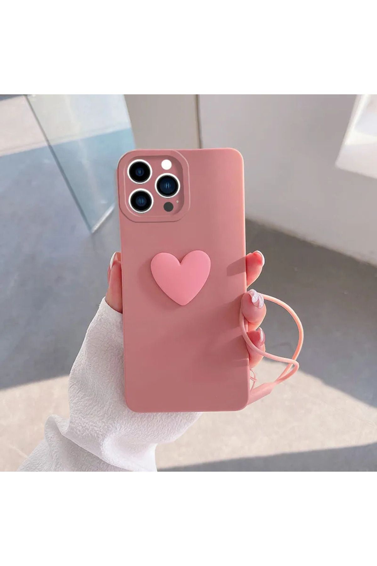 iPhone 15 Pro Max Zebana Kalpli Love Silikon Kılıf