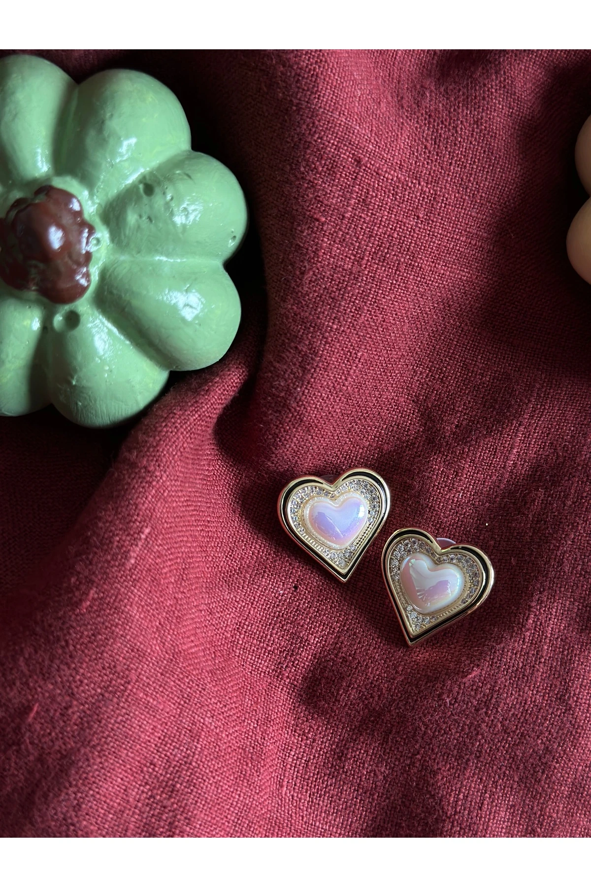 Gold Kalp İnci Küpe