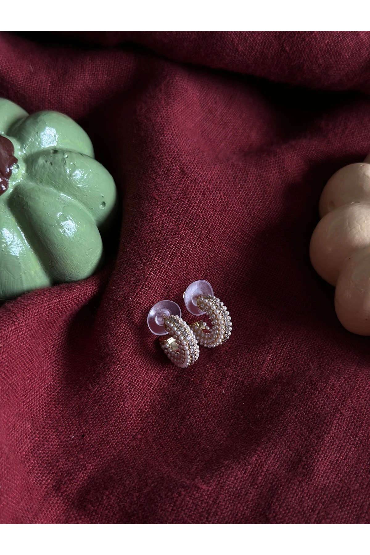 Mini İnci Halka Küpe