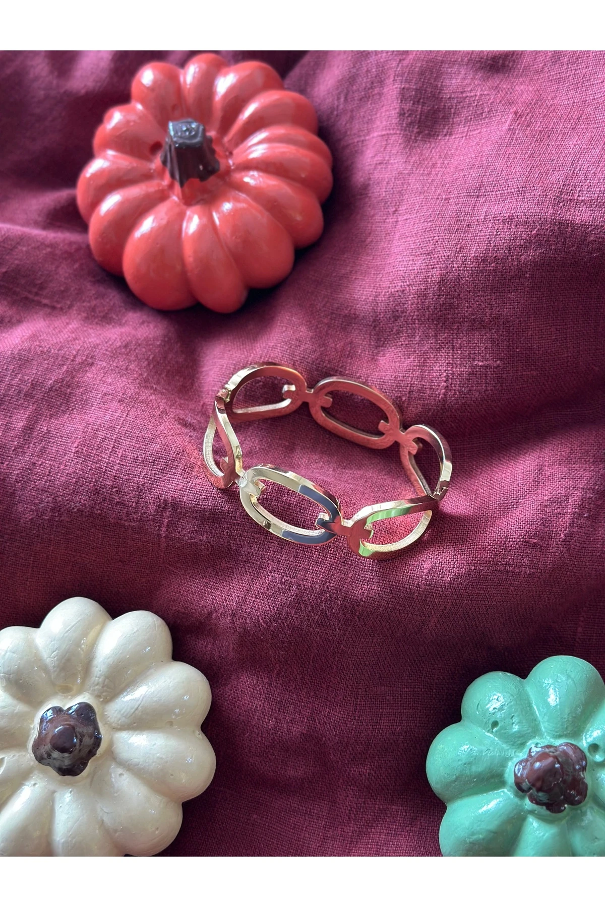 Oval Zincir Form Bileklik