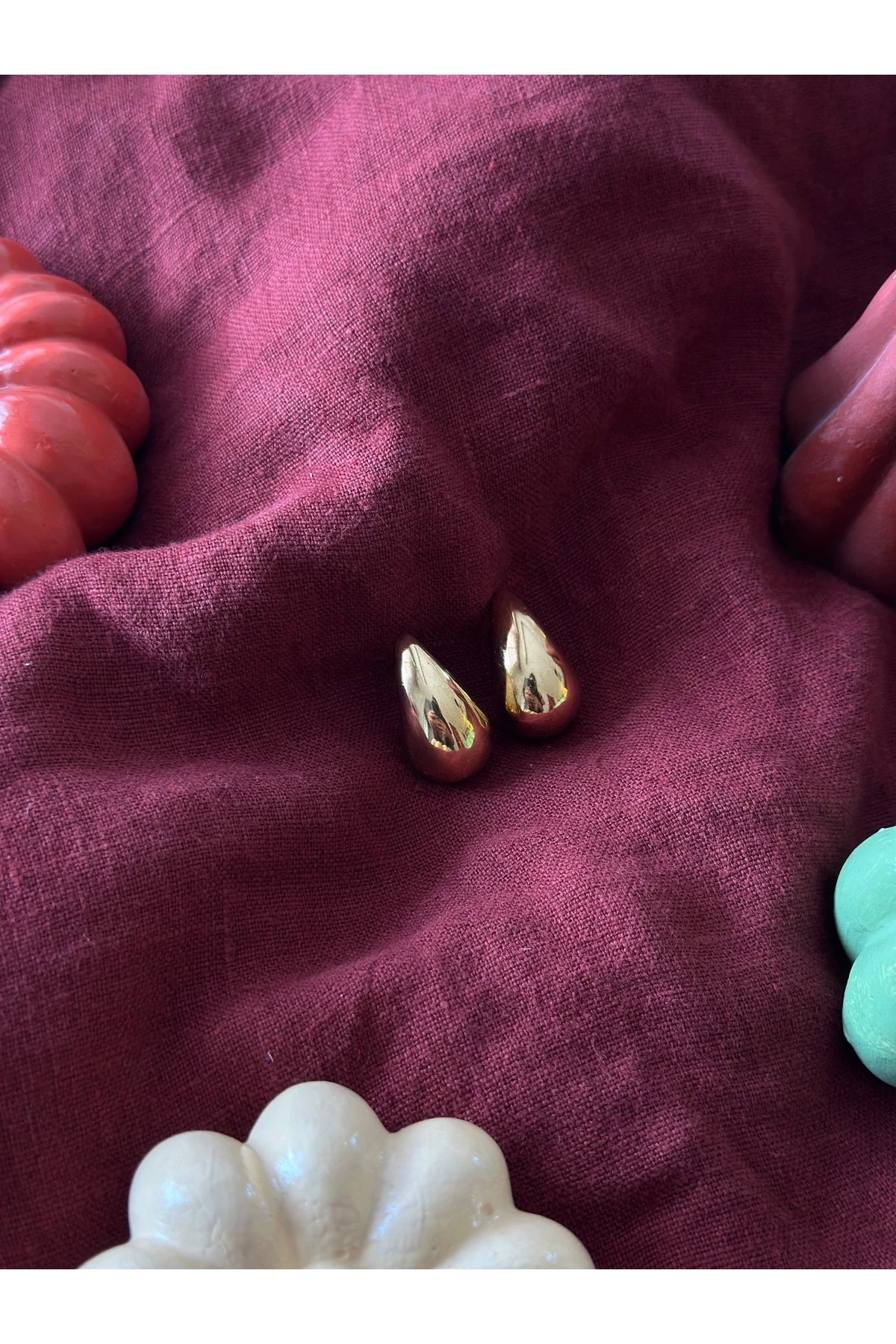 Molten Gold Drop Earrings