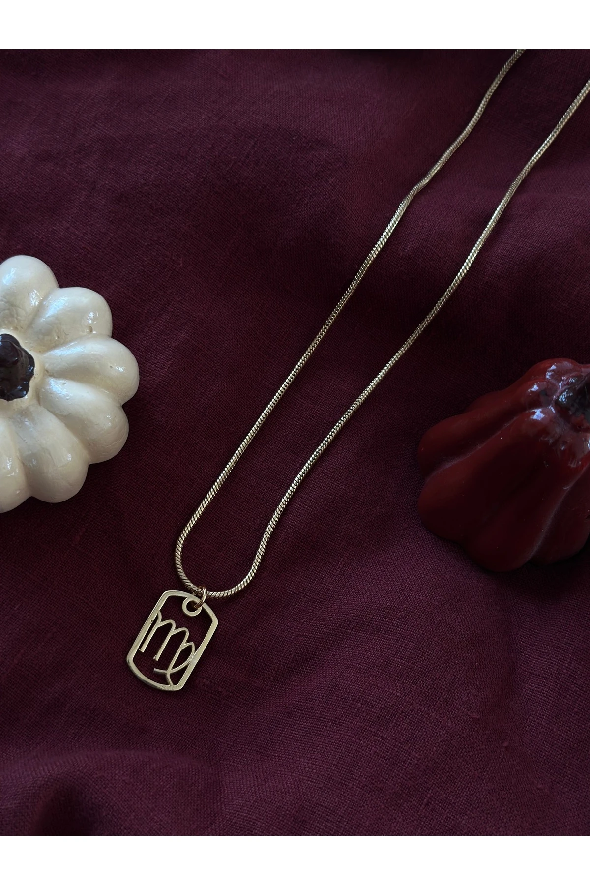 Burc Charm Kolye Gold