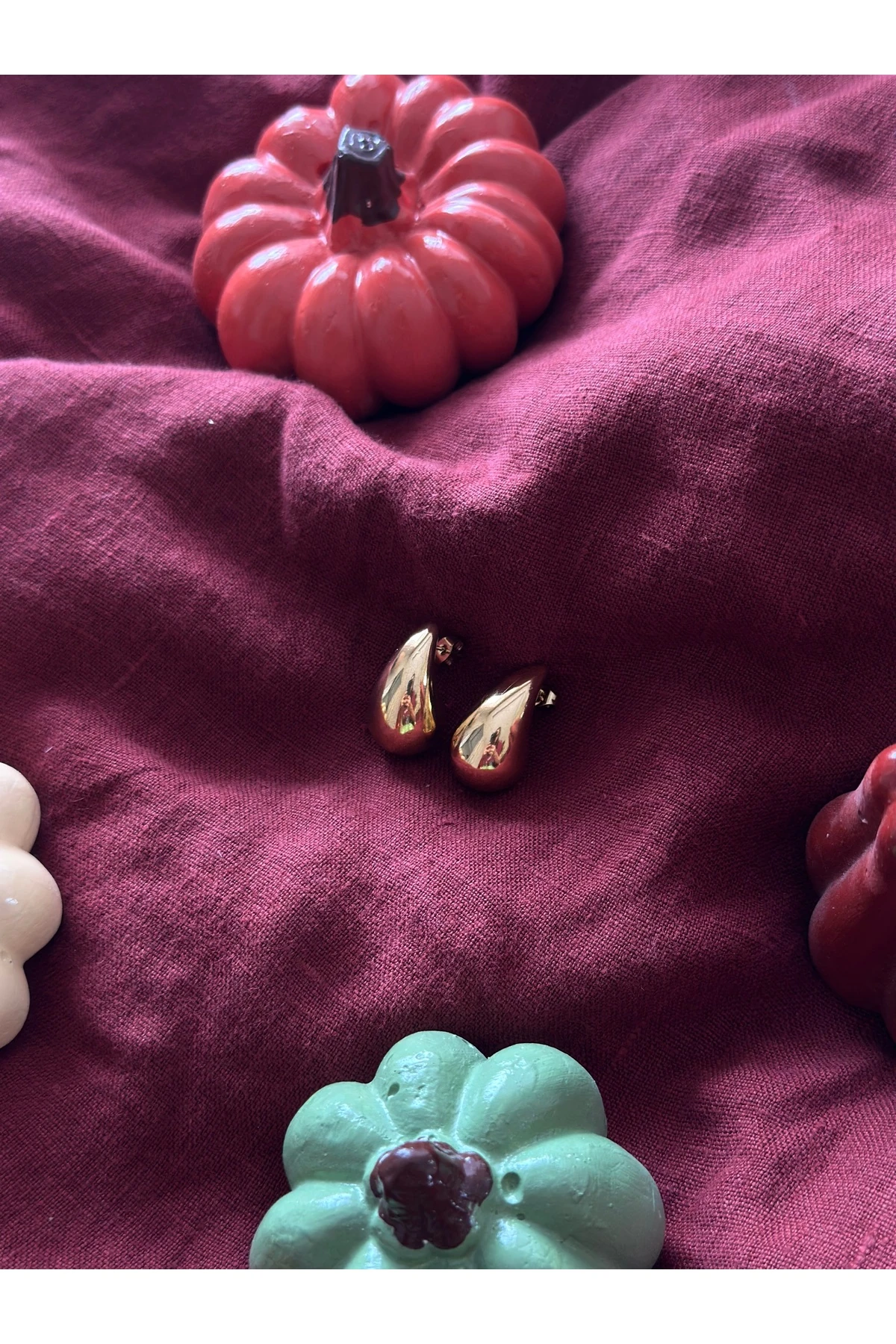 Molten Gold Drop Earrings