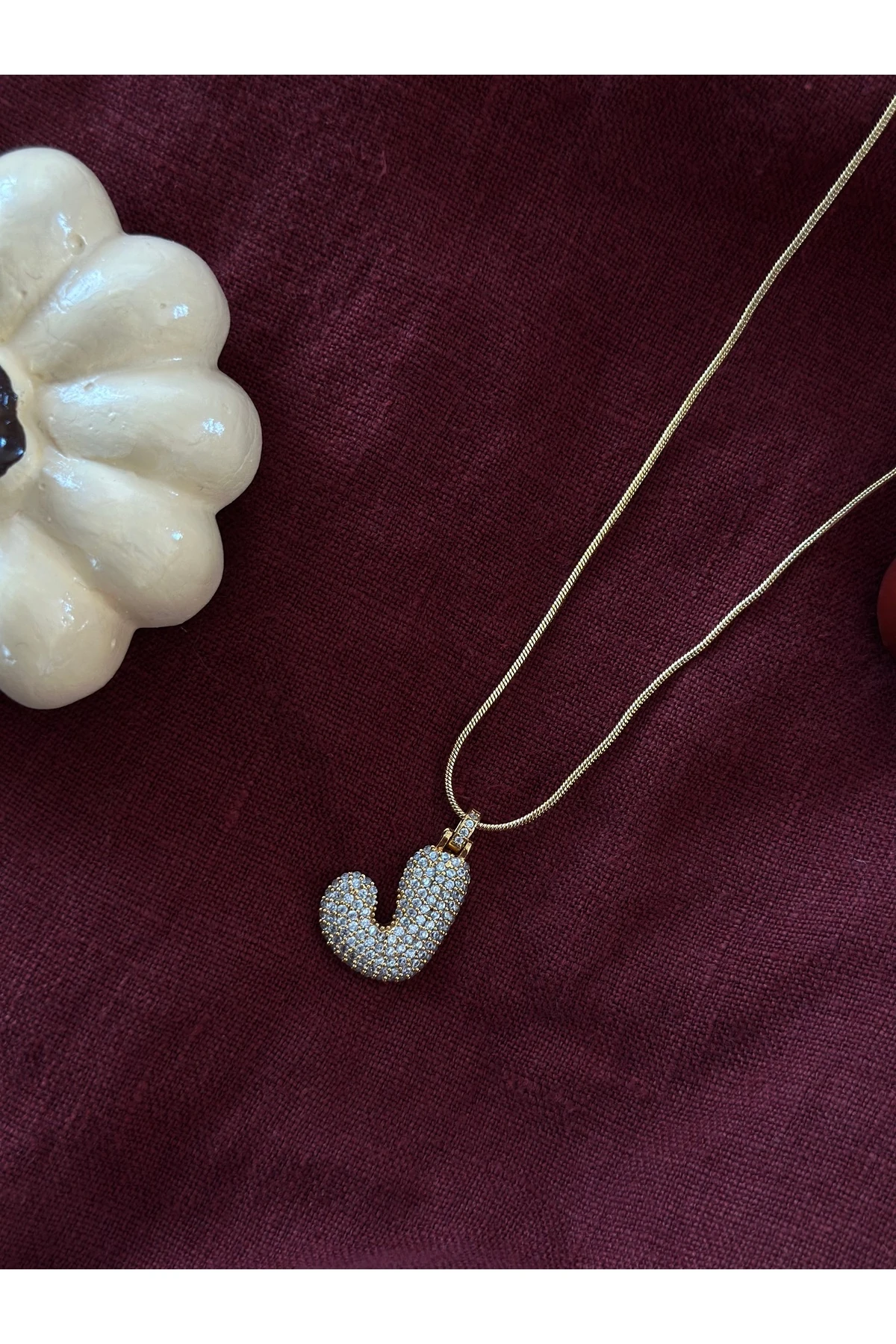 Harf Kolye Gold Renk