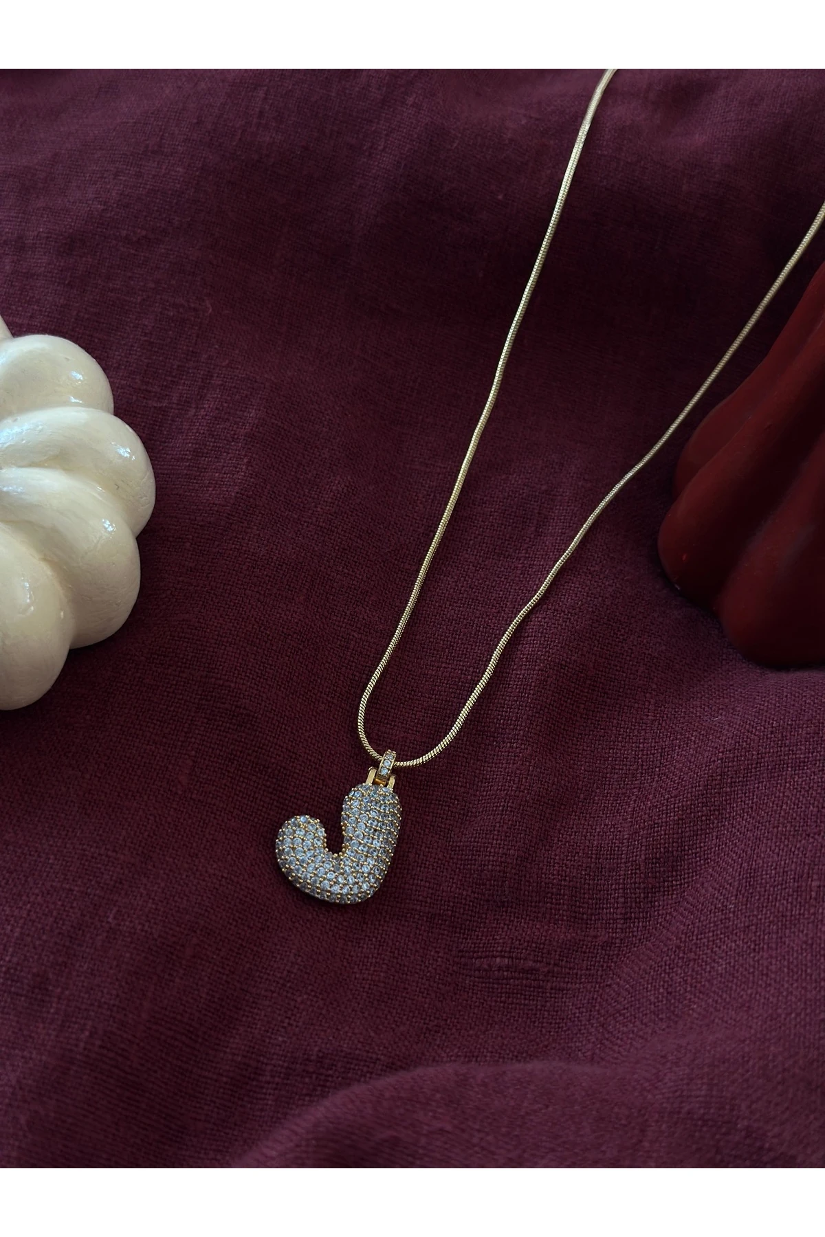 Harf Kolye Gold Renk