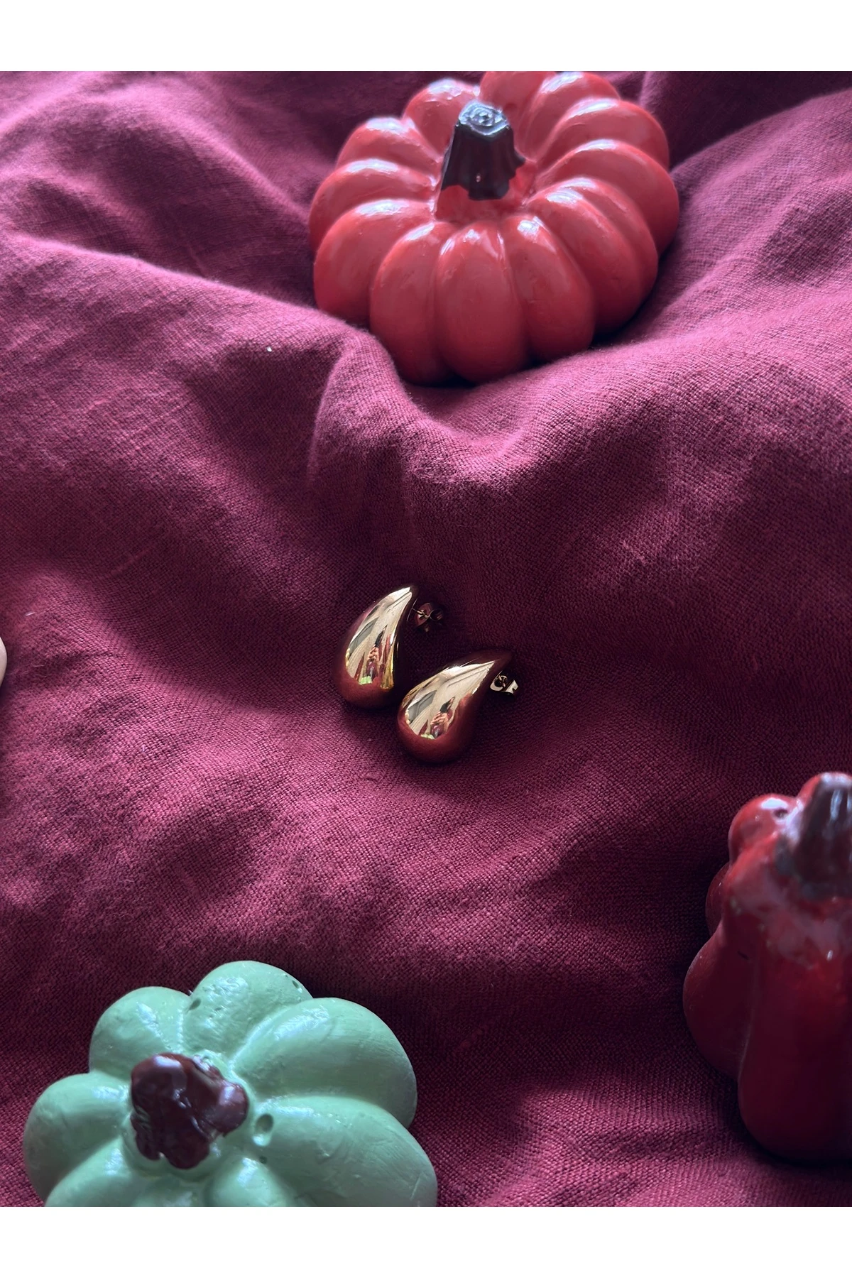 Molten Gold Drop Earrings