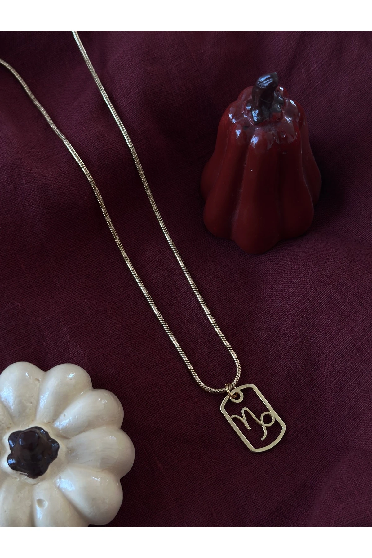 Burc Charm Kolye Gold