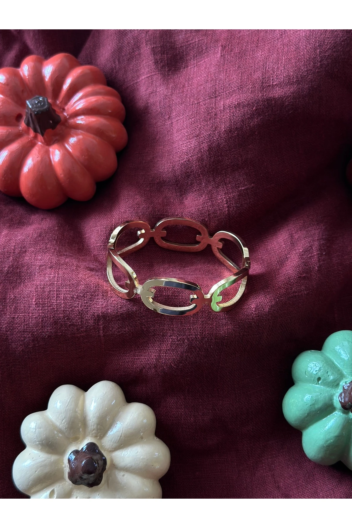 Oval Zincir Form Bileklik