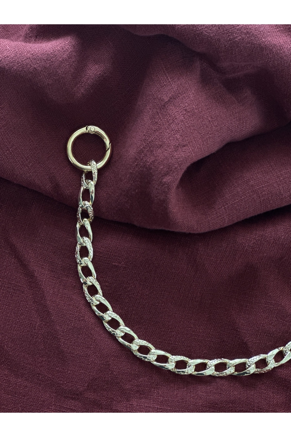 Yaprak Charm Çanta Denim Aksesuarı
