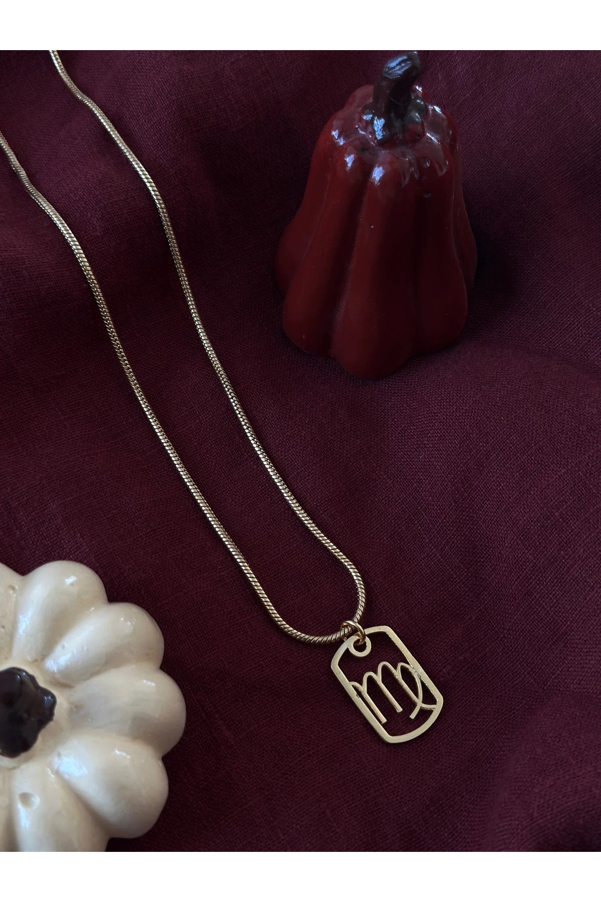 Burc Charm Kolye Gold