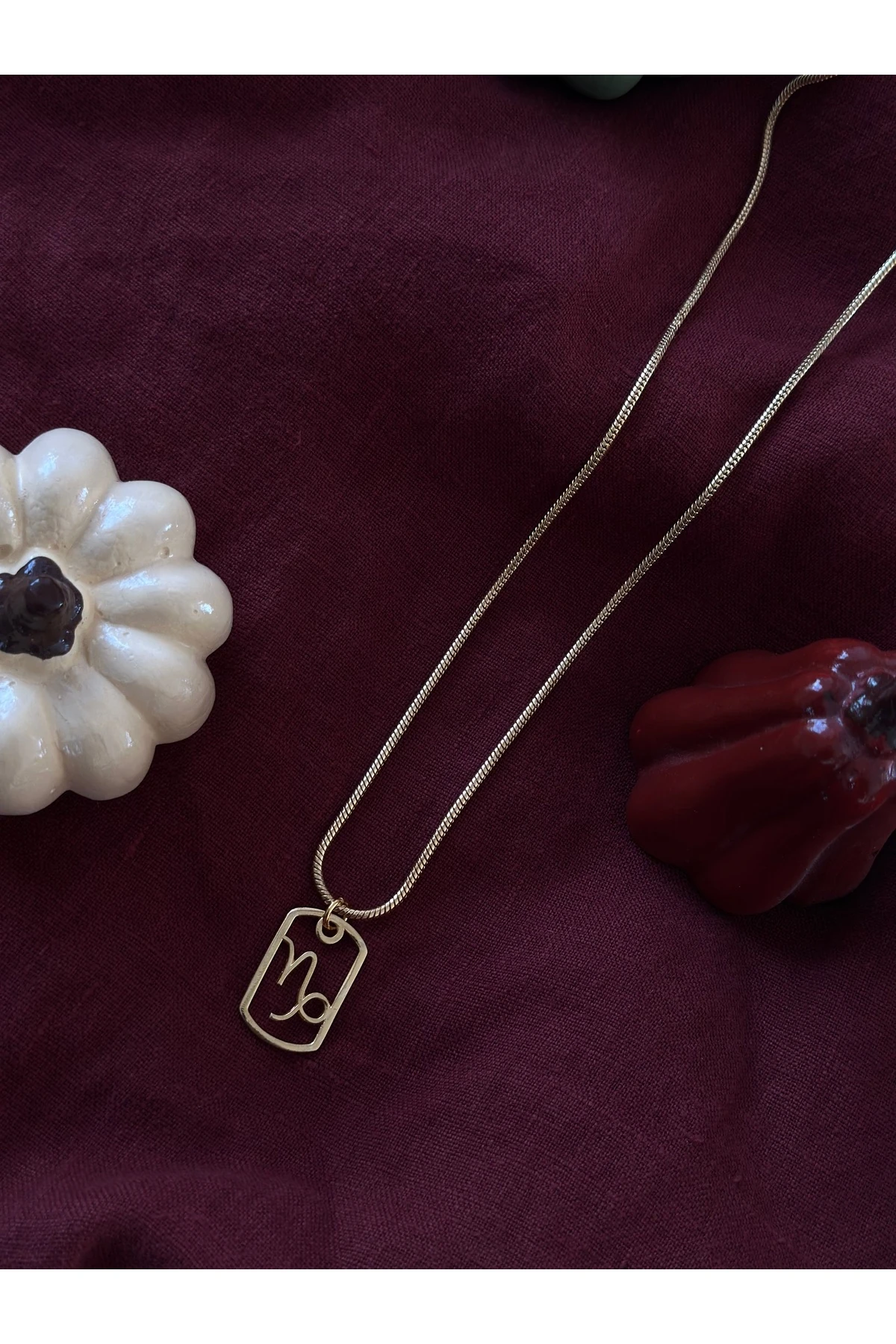 Burc Charm Kolye Gold