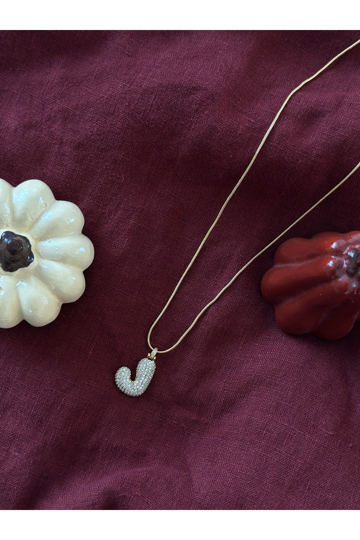 Harf Kolye Gold Renk