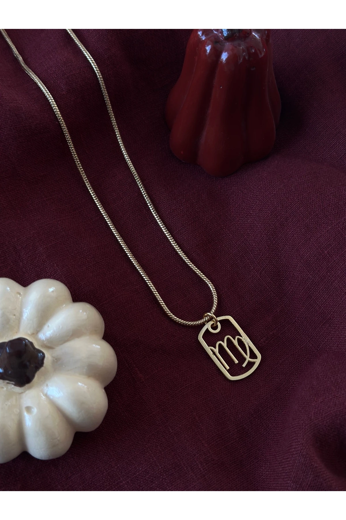 Burc Charm Kolye Gold