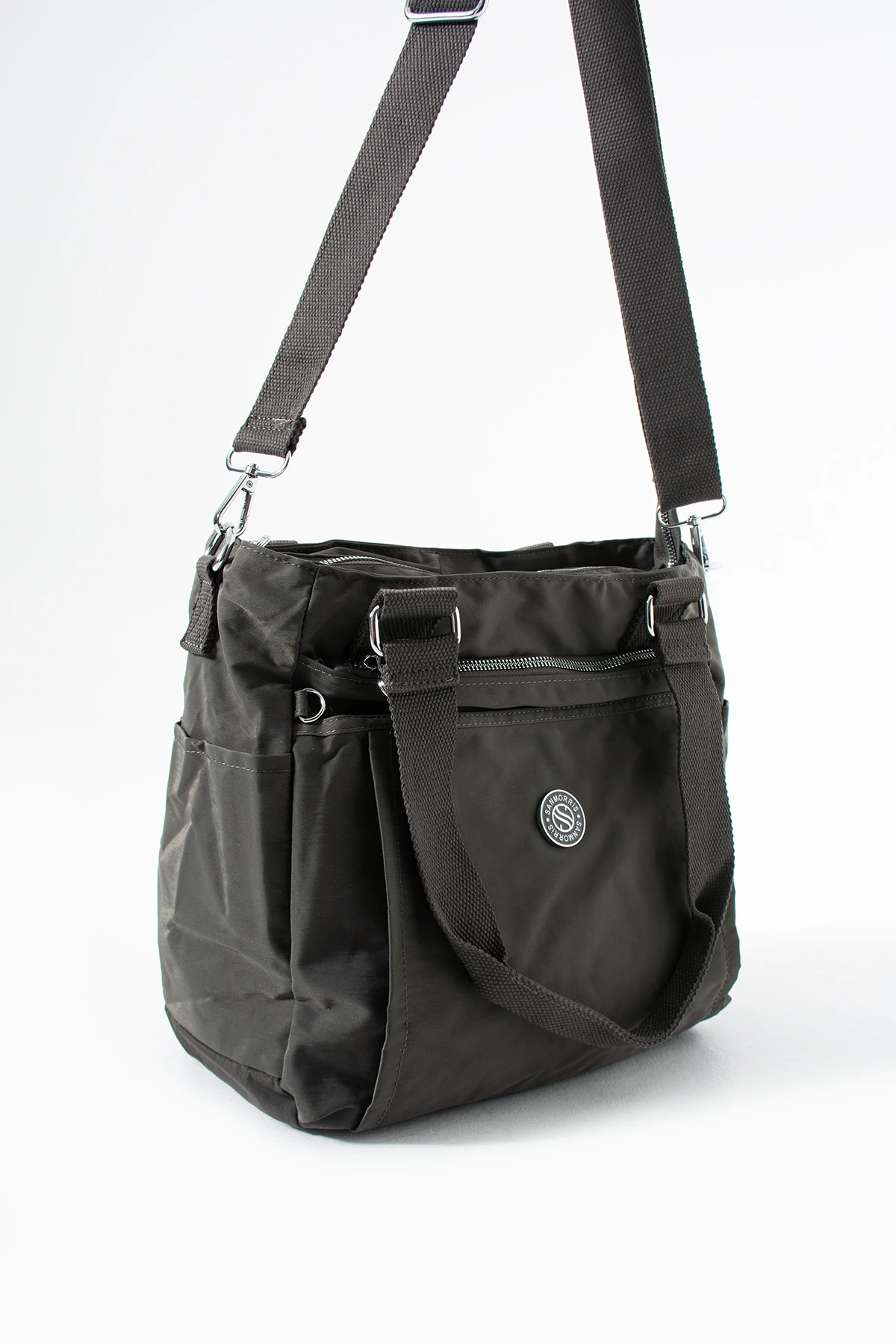 Hem Çapraz Hem Kol Kadın Çantası Gemma  - Koyu Gri