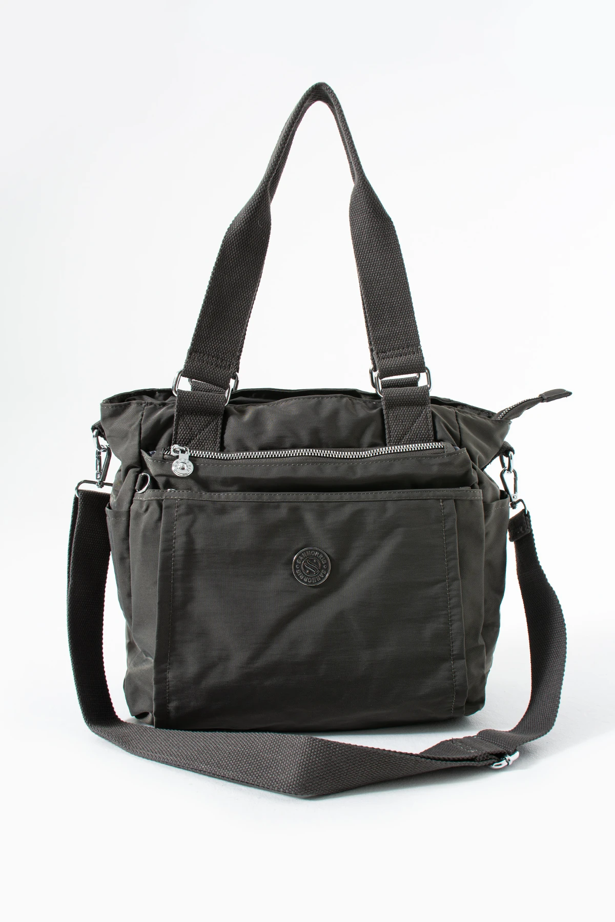 Hem Çapraz Hem Kol Kadın Çantası Gemma  - Koyu Gri