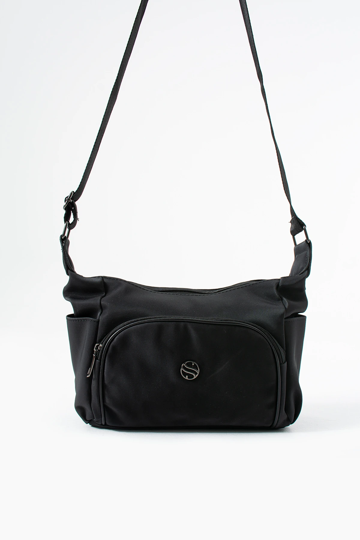 Çapraz Kol Kadın Çantası Edna - Saten Siyah