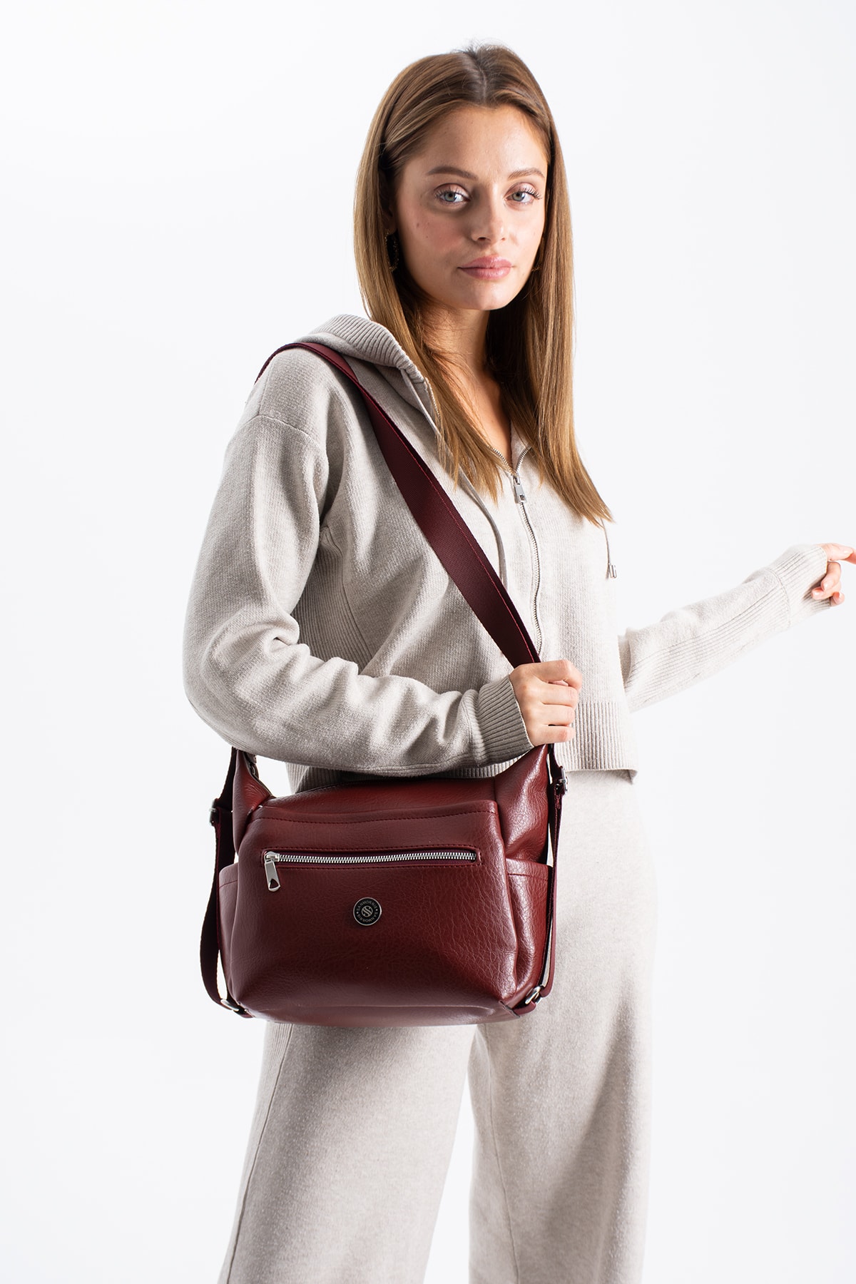 Daisy Kadın Sırt Ve Omuz Çantası 1436 - Bordo