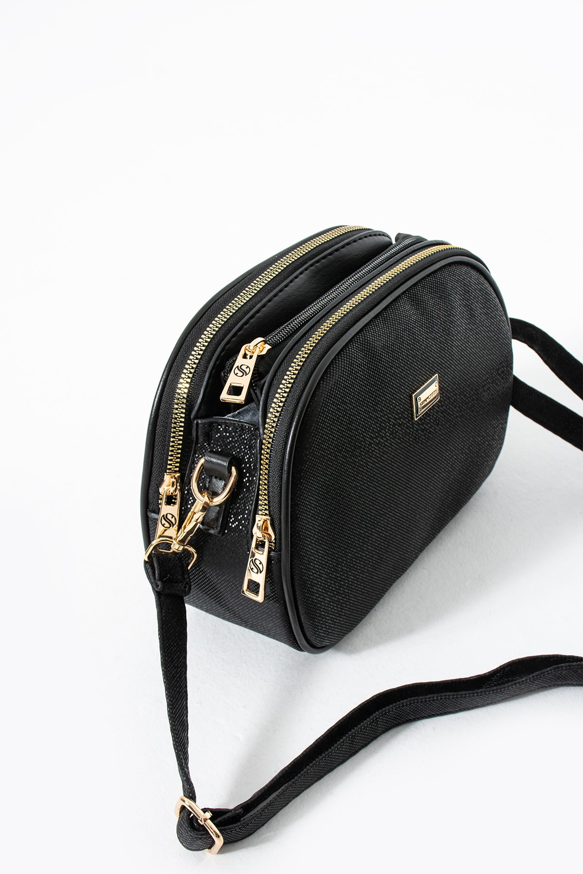 4 Bölme Çapraz Kadın Çantası Ruth 1435 - Siyah Mozaik