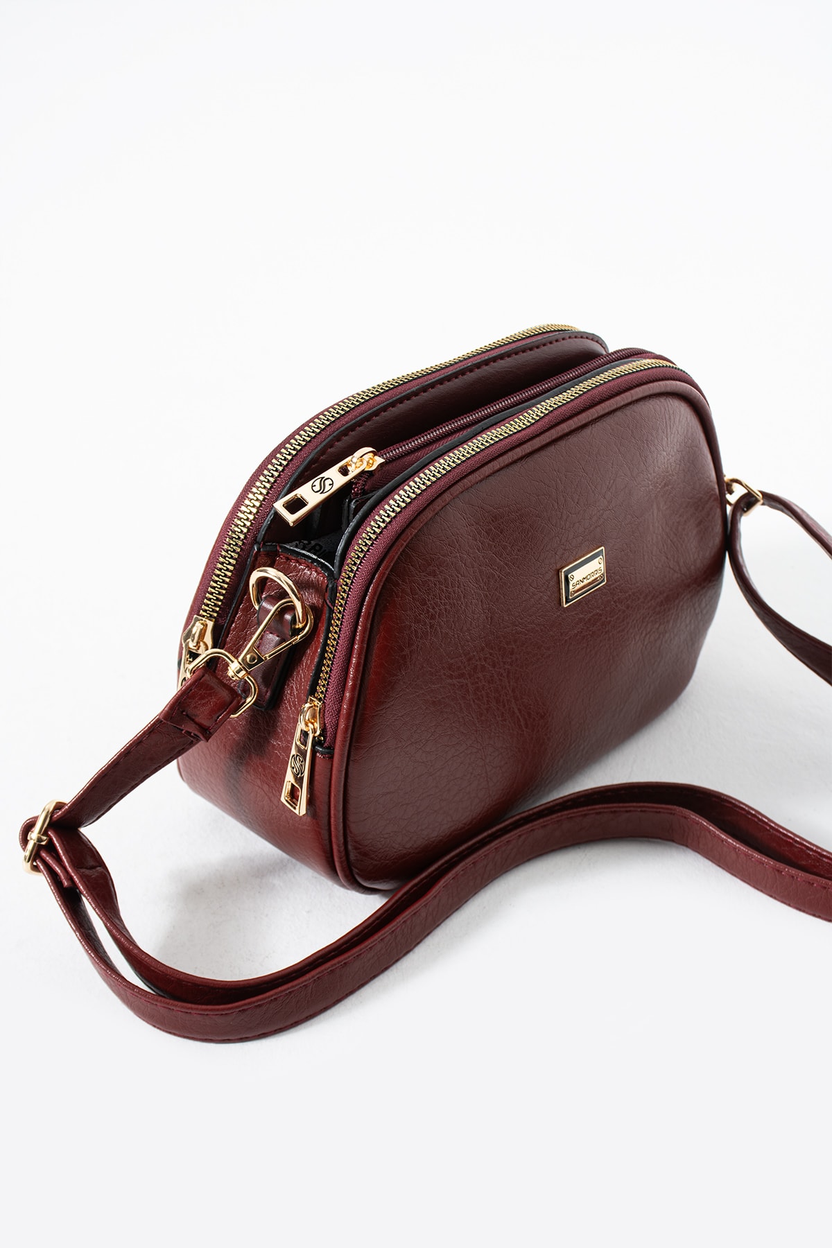 4 Bölme Çapraz Kadın Çantası Ruth 1435 - Bordo