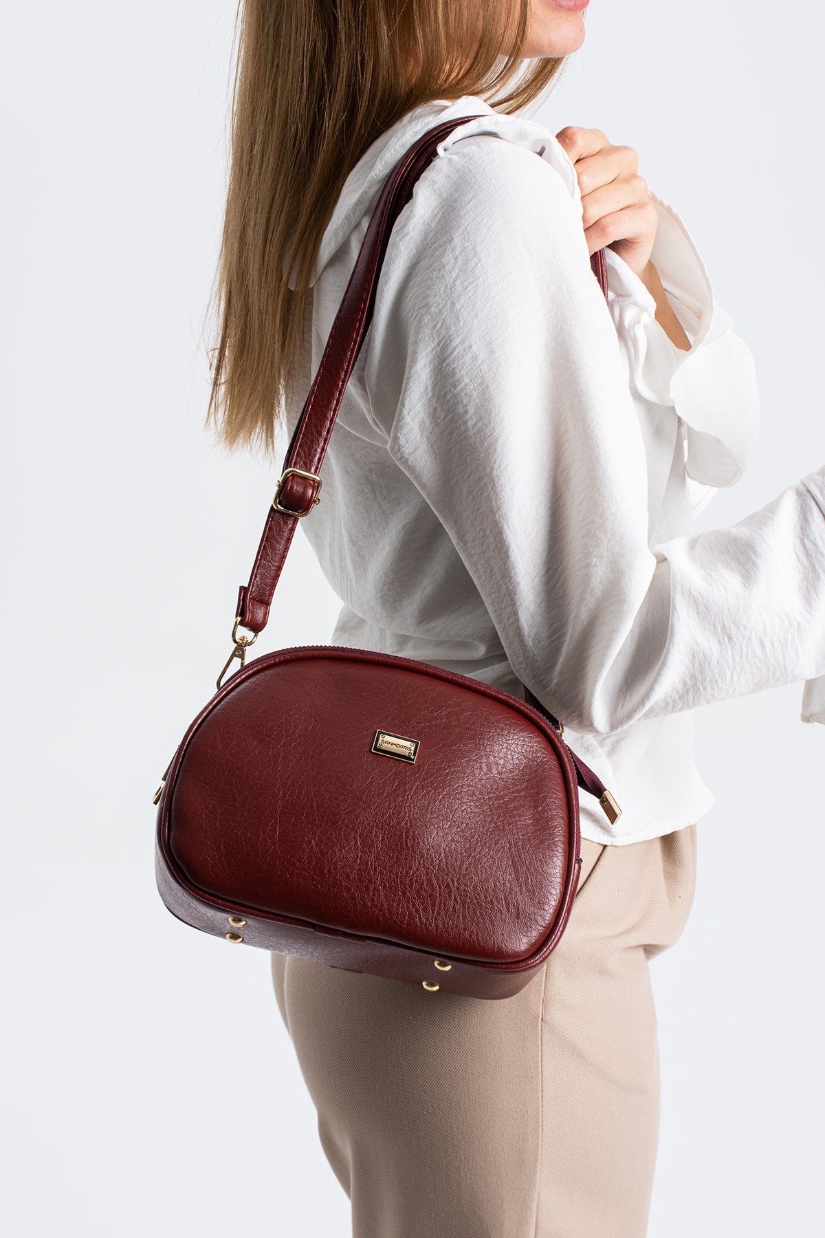 4 Bölme Çapraz Kadın Çantası Ruth 1435 - Bordo