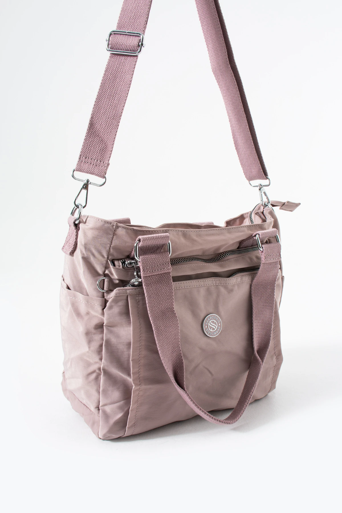 Hem Çapraz Hem Kol Kadın Çantası Gemma  - pudra