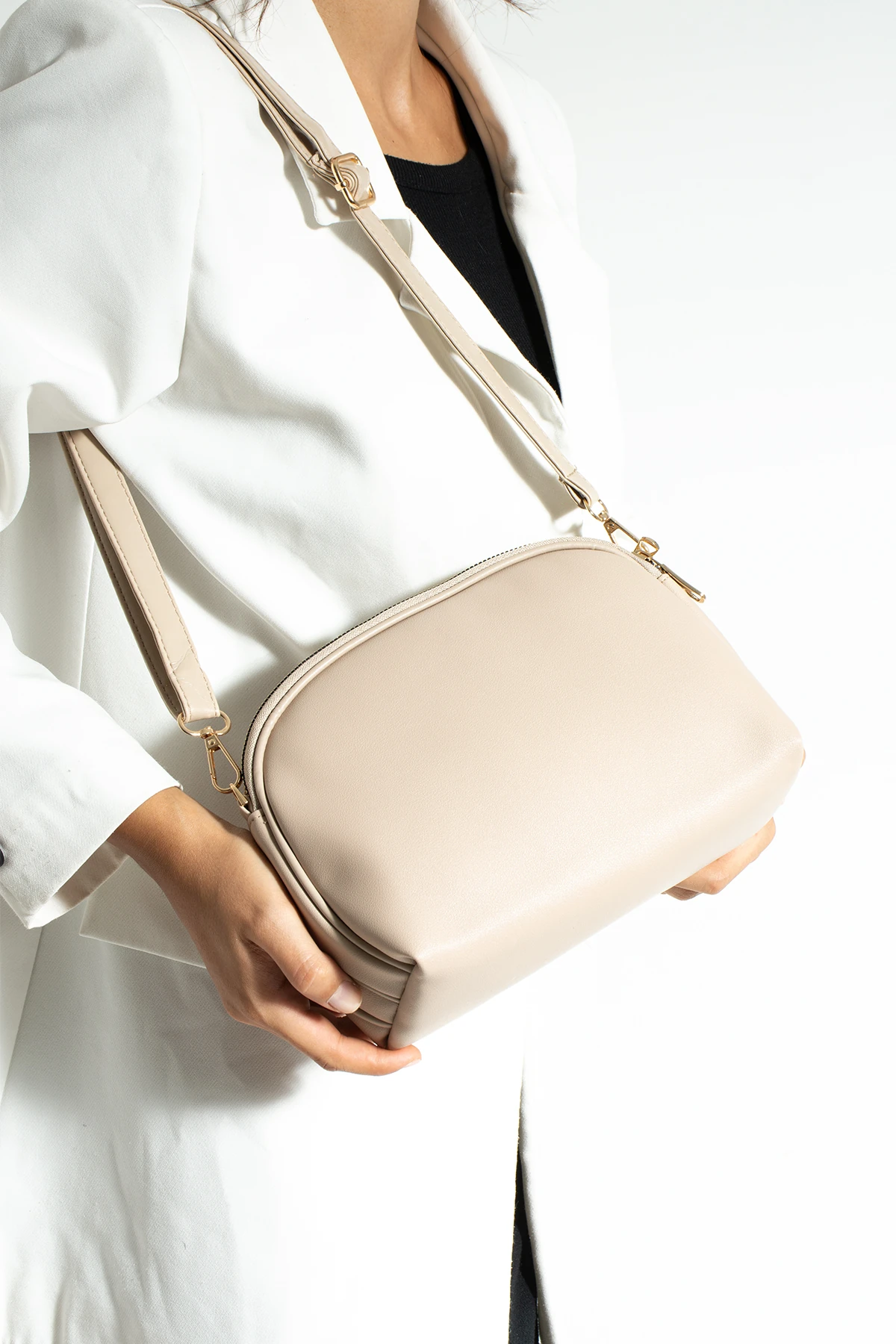 Vatikan Çapraz Kol Çantası 1298 - Bej