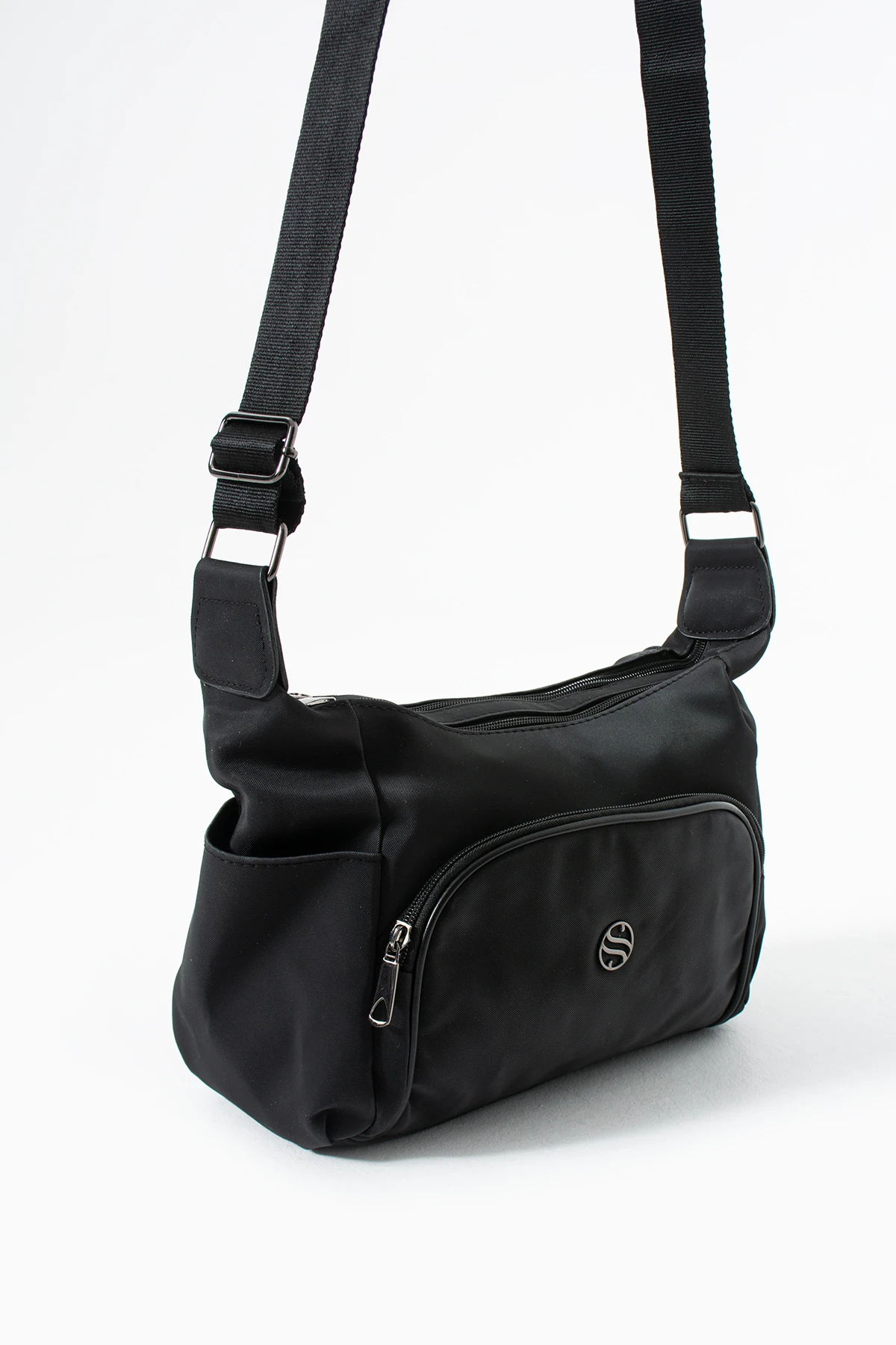 Çapraz Kol Kadın Çantası Edna - Saten Siyah