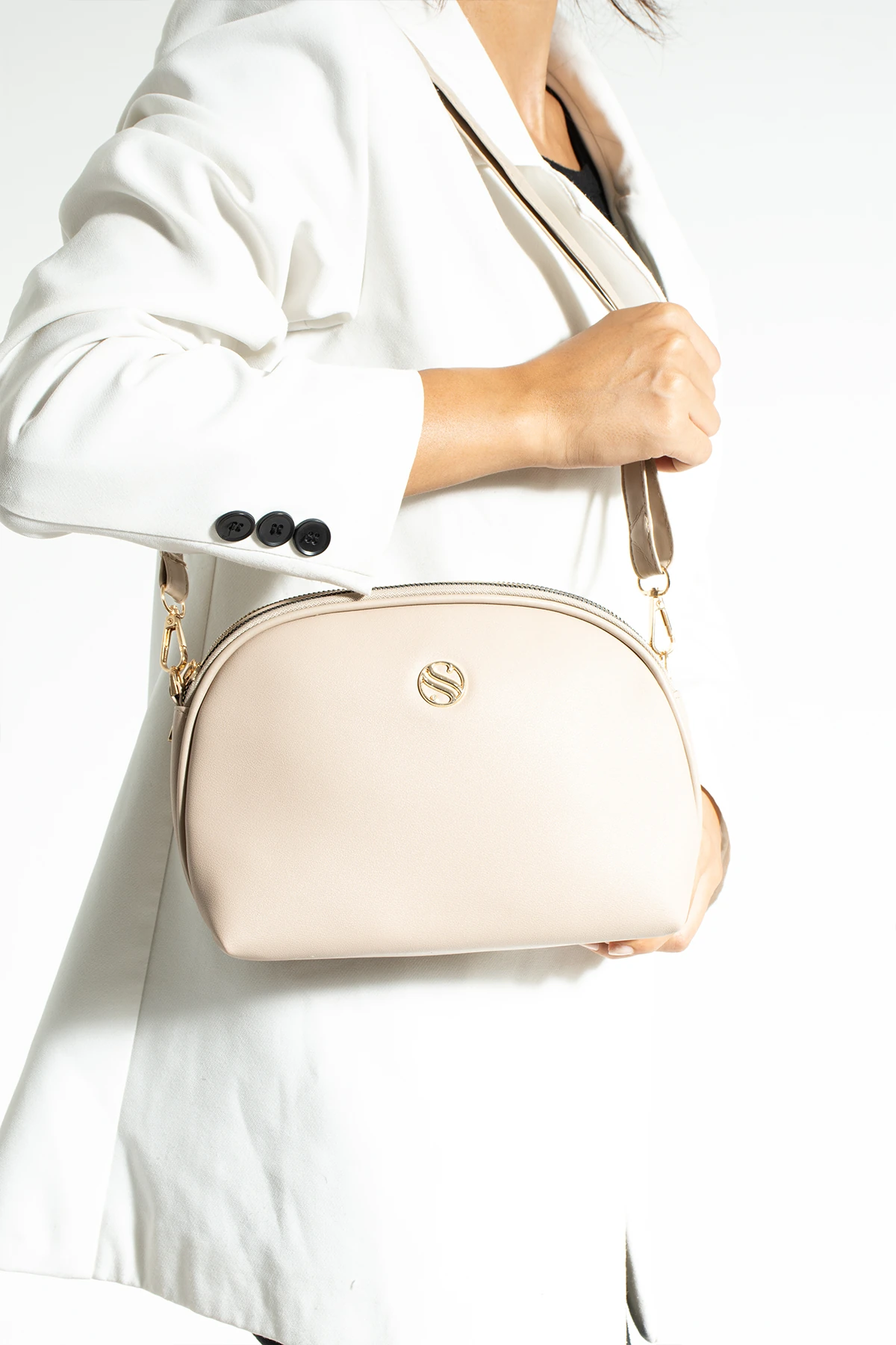 Vatikan Çapraz Kol Çantası 1298 - Bej