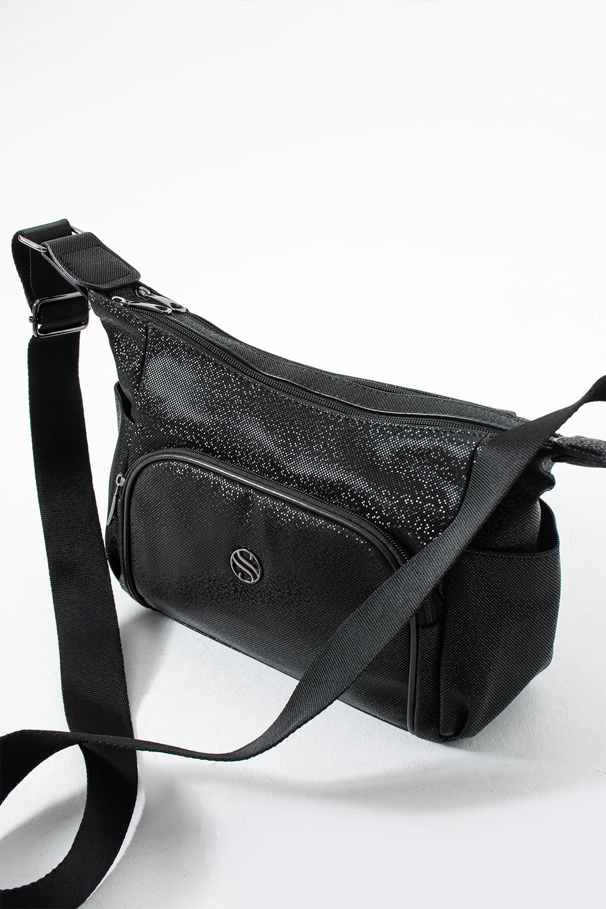 Çapraz Kol Kadın Çantası Edna - Siyah Mozaik