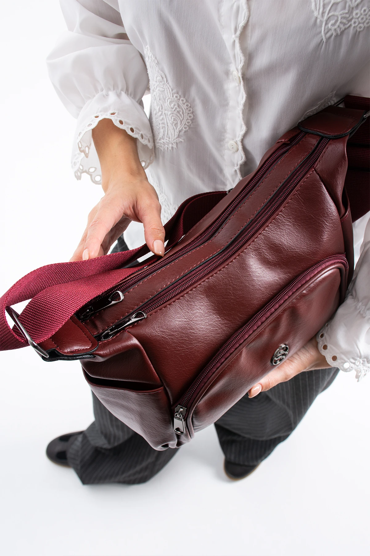 Çapraz Kol Kadın Çantası Edna - Bordo