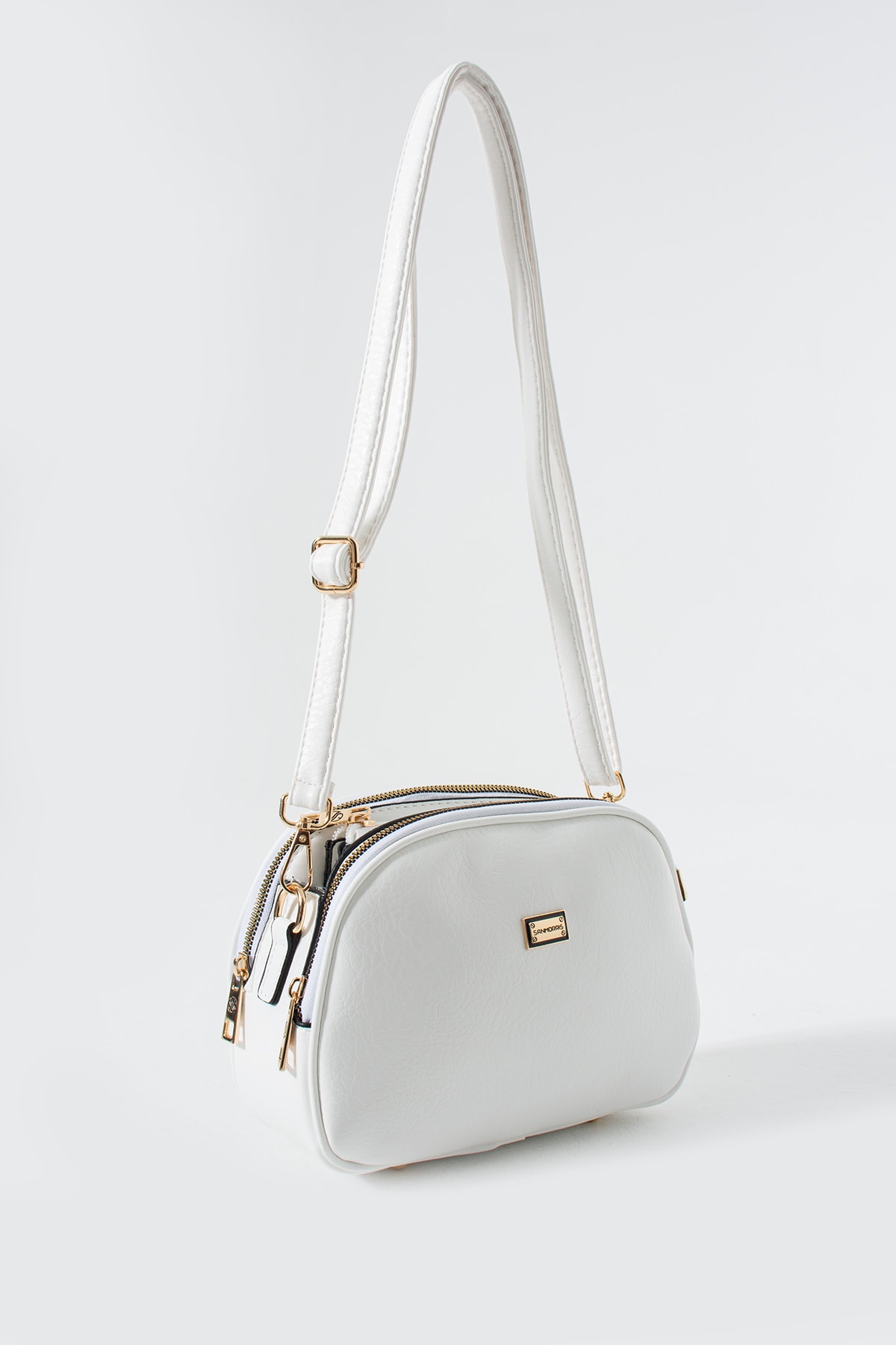 4 Bölme Çapraz Kadın Çantası Ruth 1435 - Beyaz