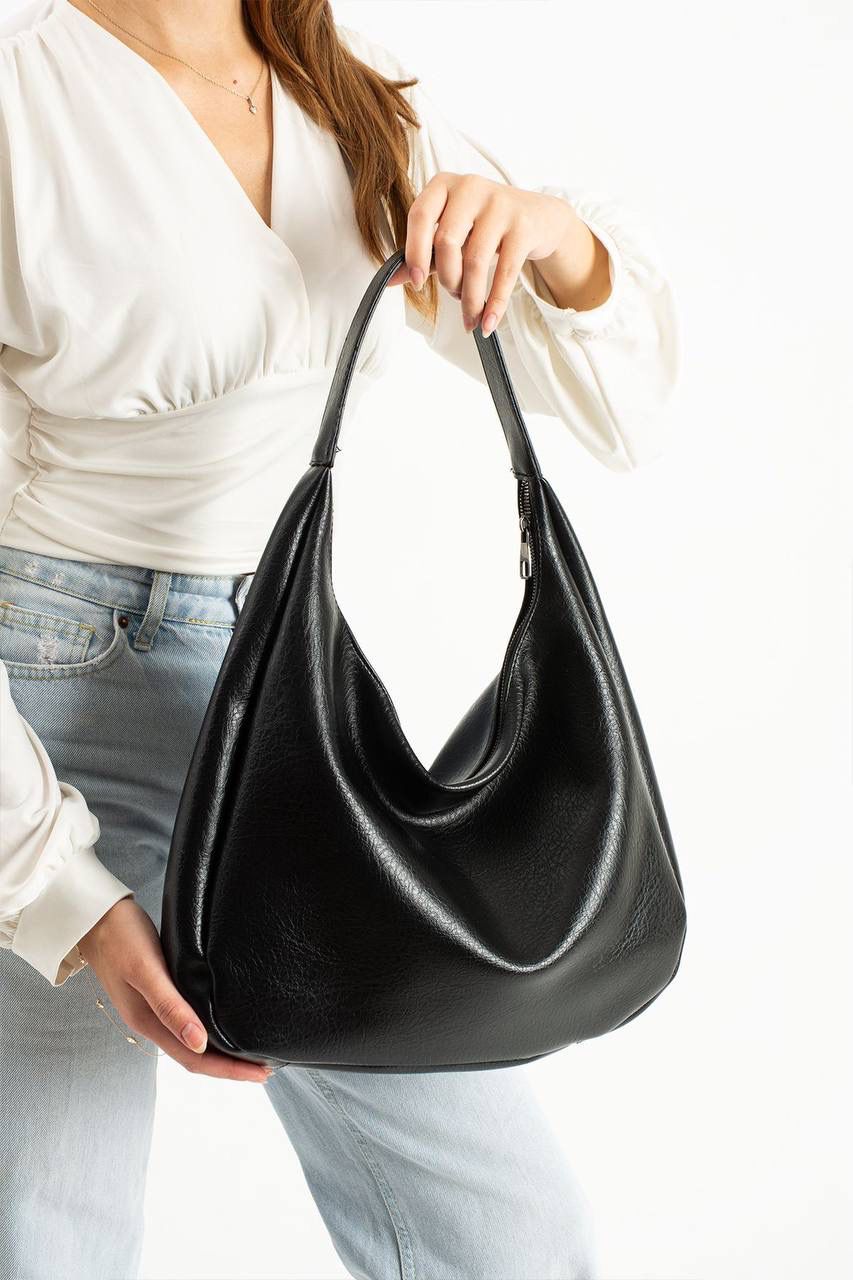 Natural Salaş Kadın Omuz Çantası Jesse - Siyah