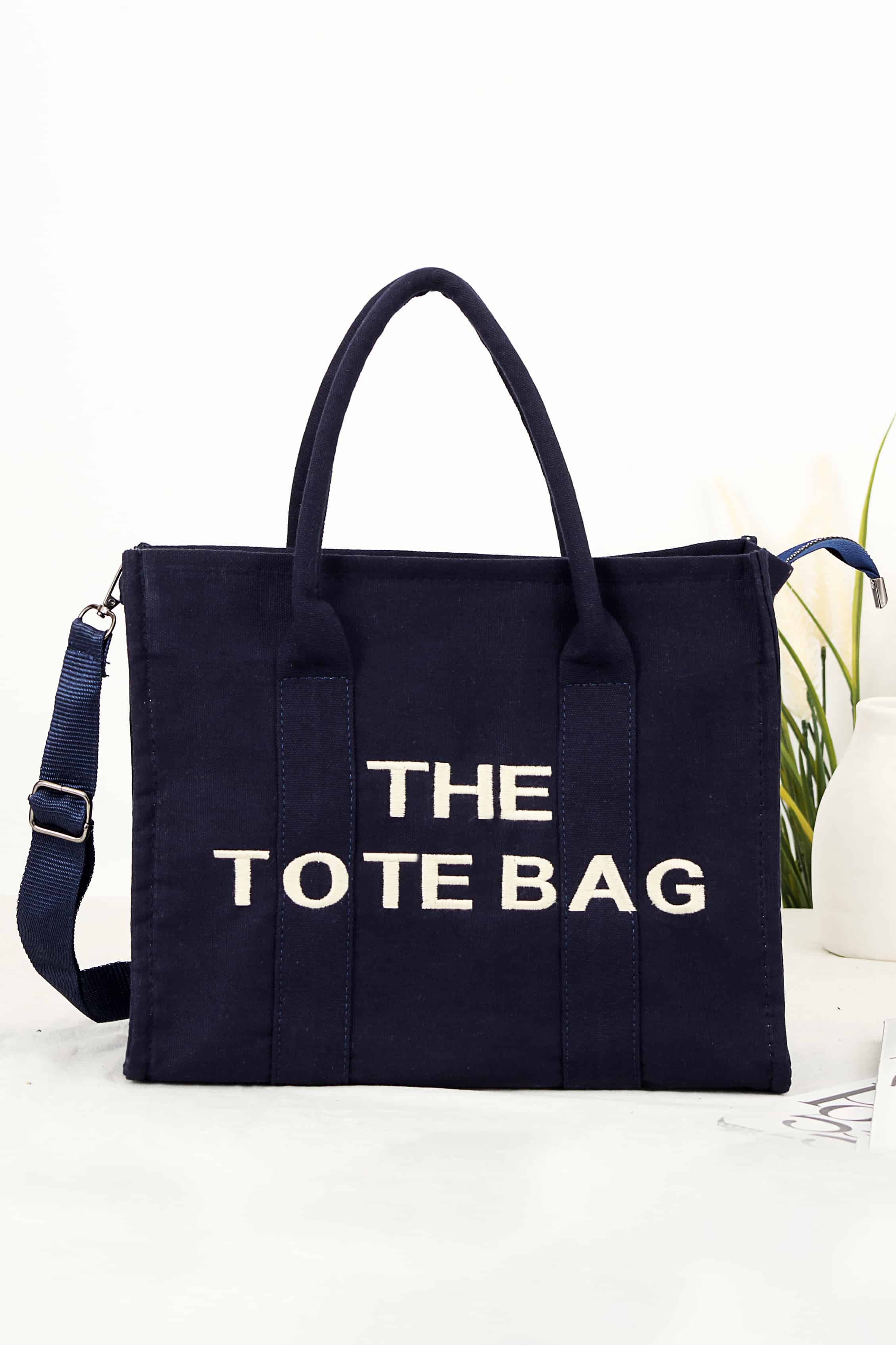 Kumaş El Askılı Kadın Omuz Çantası The Totebag - Lacivert