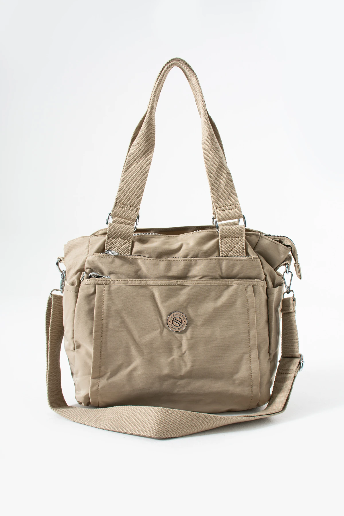 Hem Çapraz Hem Kol Kadın Çantası Gemma  - Açık Vizon