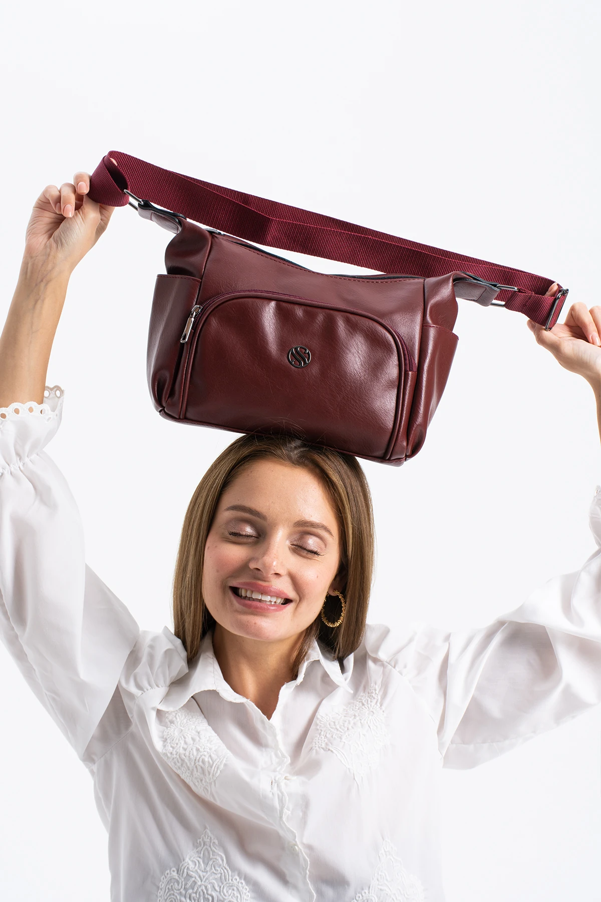 Çapraz Kol Kadın Çantası Edna - Bordo