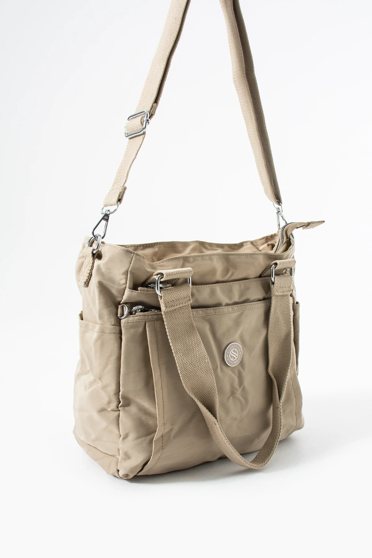 Hem Çapraz Hem Kol Kadın Çantası Gemma  - Açık Vizon