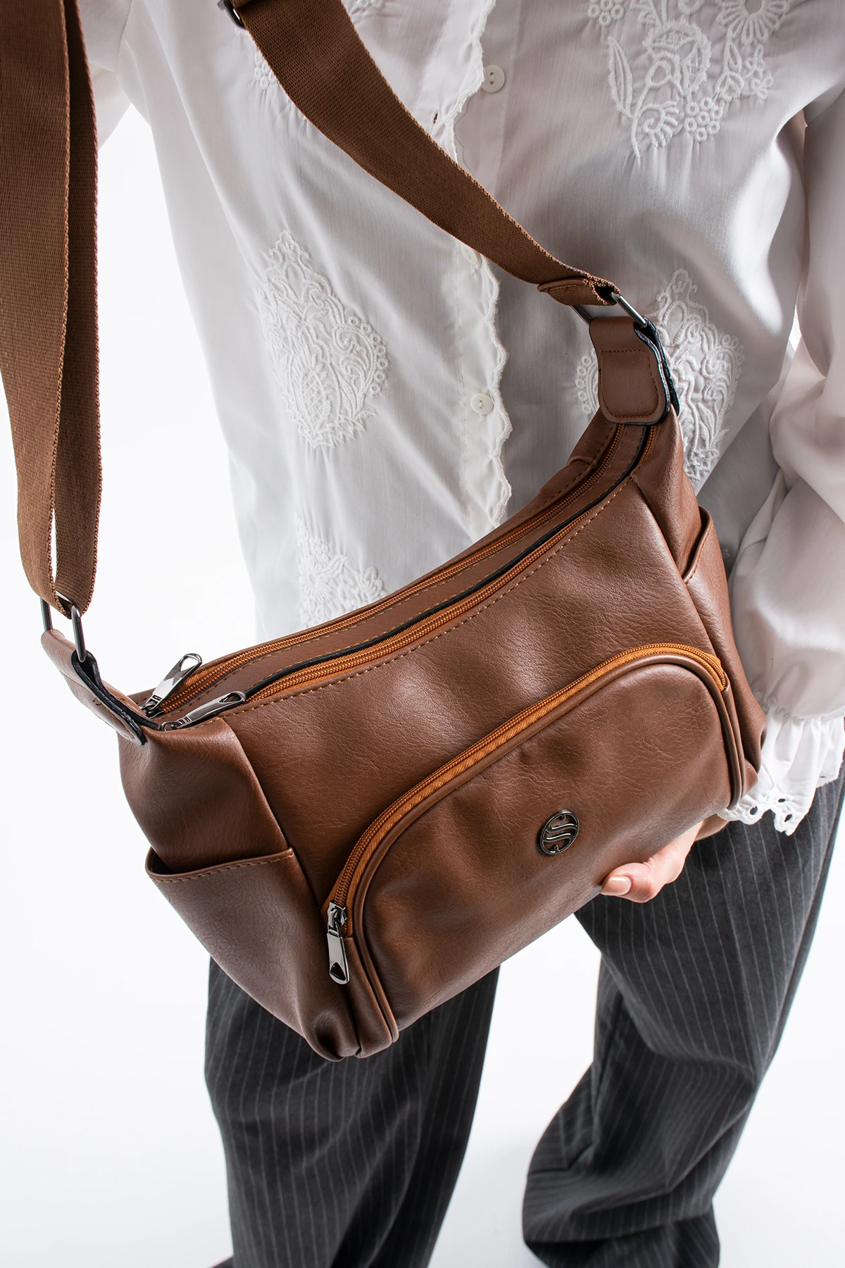 Çapraz Kol Kadın Çantası Edna - Taba