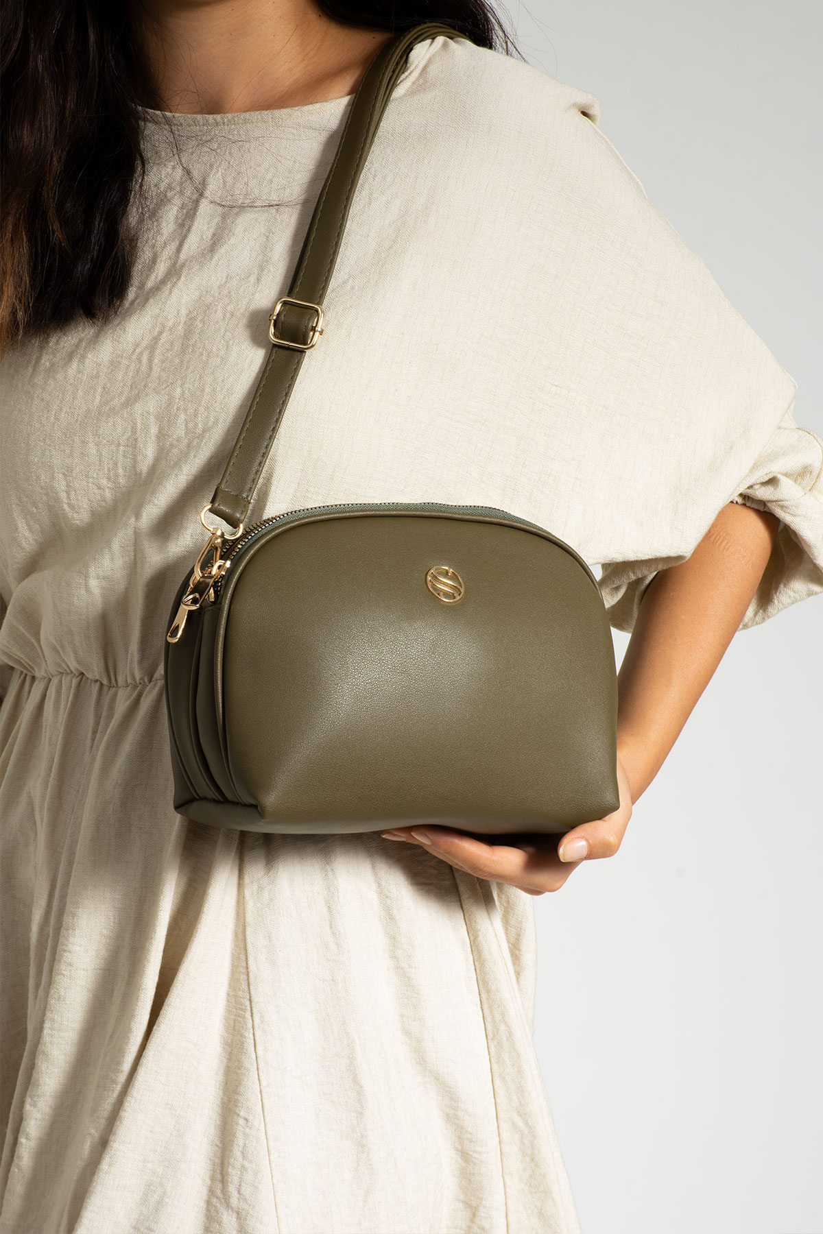 Vatikan Çapraz Kol Çantası 1298 - Haki Yeşil