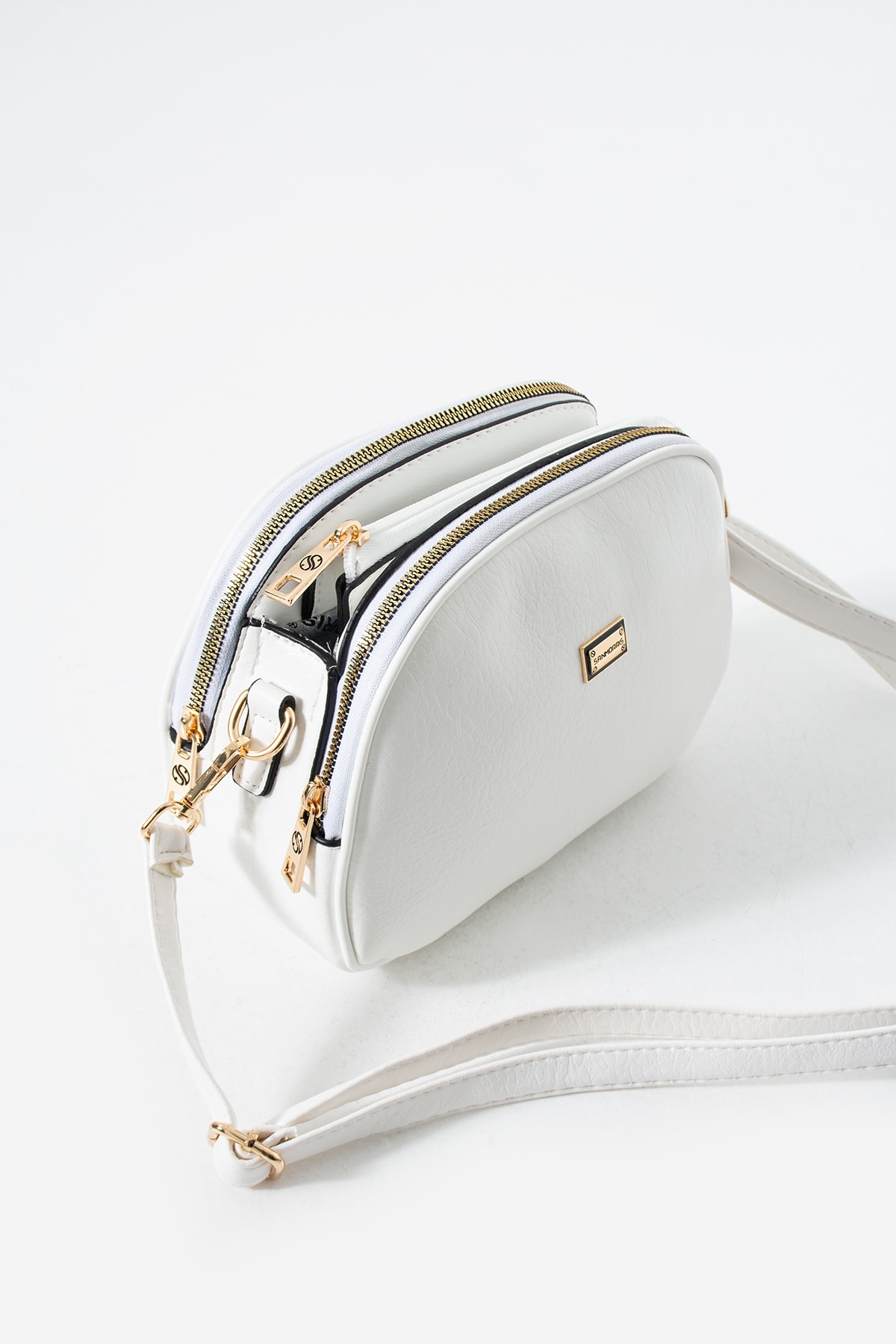 4 Bölme Çapraz Kadın Çantası Ruth 1435 - Beyaz